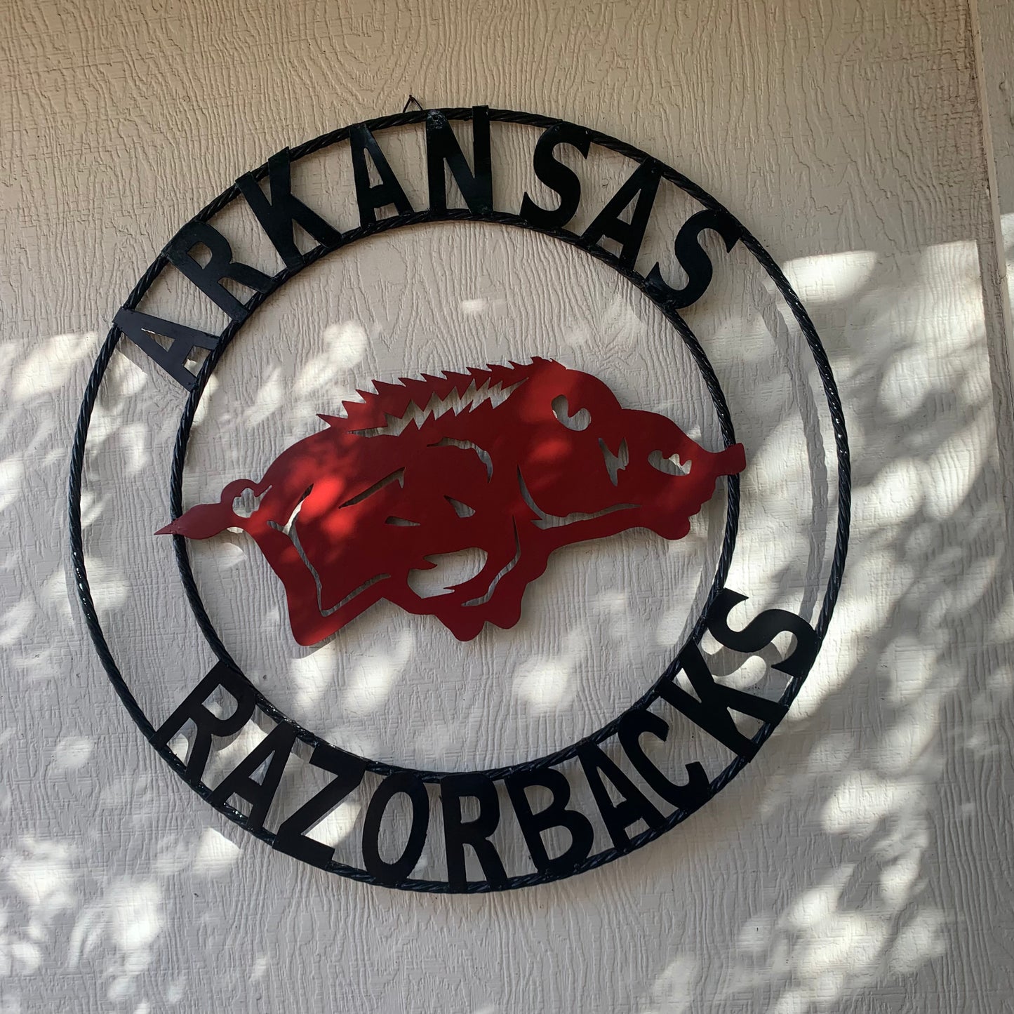 ARKANSAS RAZORBACKS CUSTOM METAL VINTAGE CRAFT SIGN TEAM WALL ART WESTERN HOME DECOR HANDAMADE