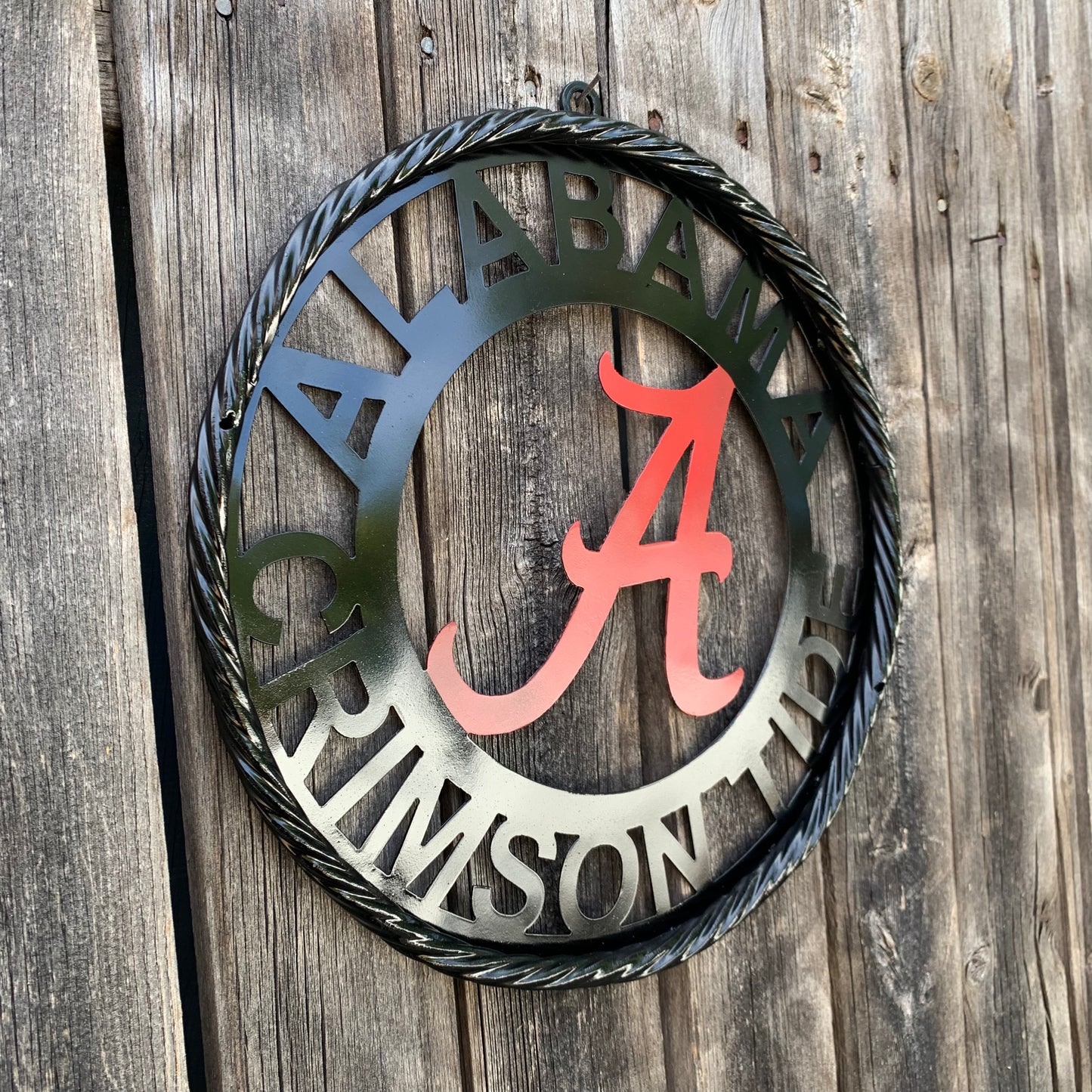 ALABAMA CRIMSON TIDE LASERCUT CUSTOM METAL VINTAGE CRAFT SIGN TEAM WESTERN HOME DECOR