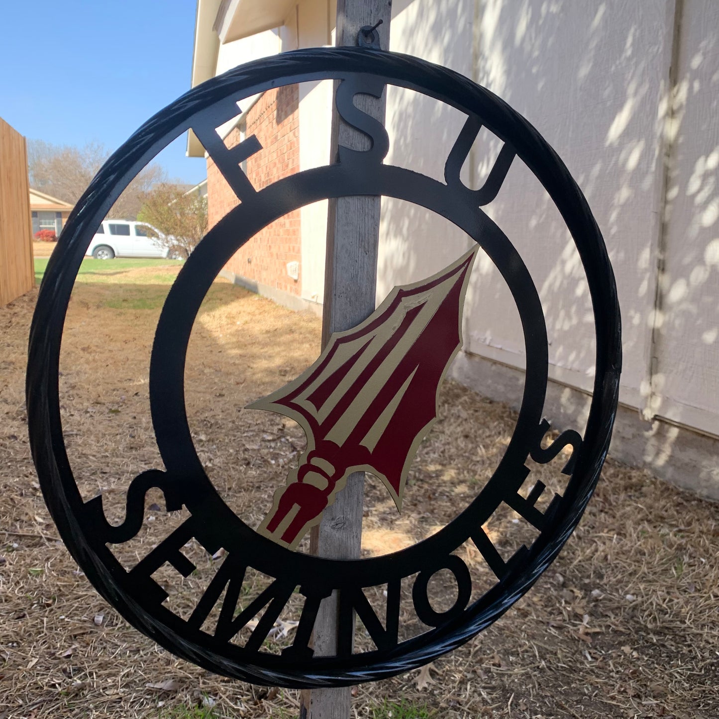 FSU SEMINOLES FLORIDA METAL CUSTOM VINTAGE CRAFT TEAM SIGN HANDMADE 12",18",24",36"