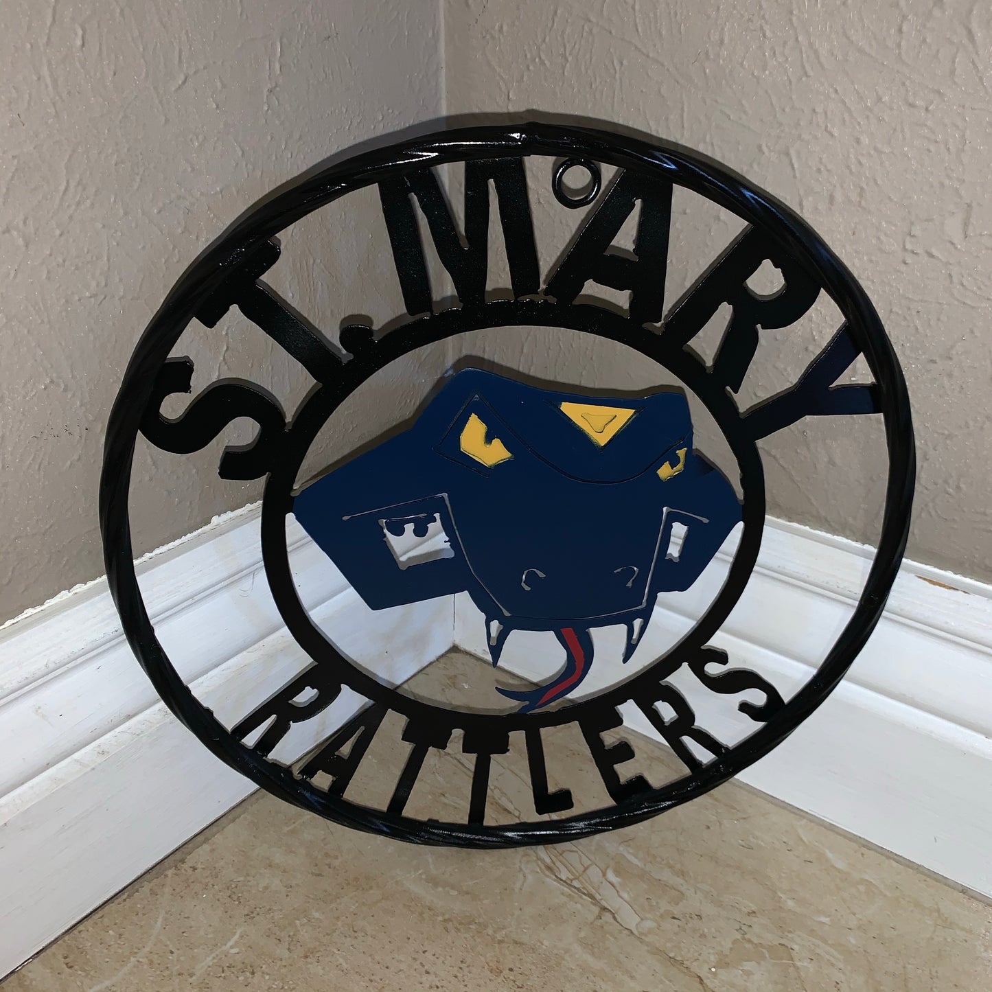 St. MARY RATTLERS METAL CUSTOM VINTAGE CRAFT TEAM SIGN HANDMADE