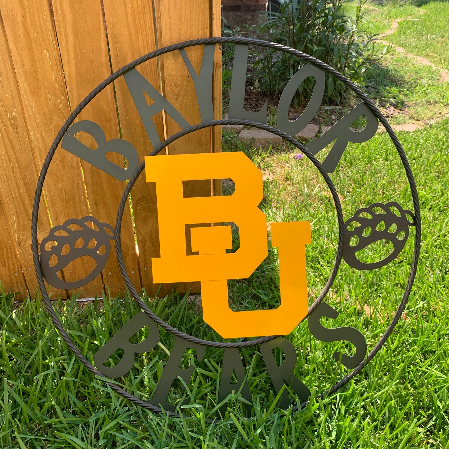 12", 18", 24", 32" BAYLOR BEARS CUSTOM METAL VINTAGE CRAFT WESTERN HOME DECOR HANDMADE
