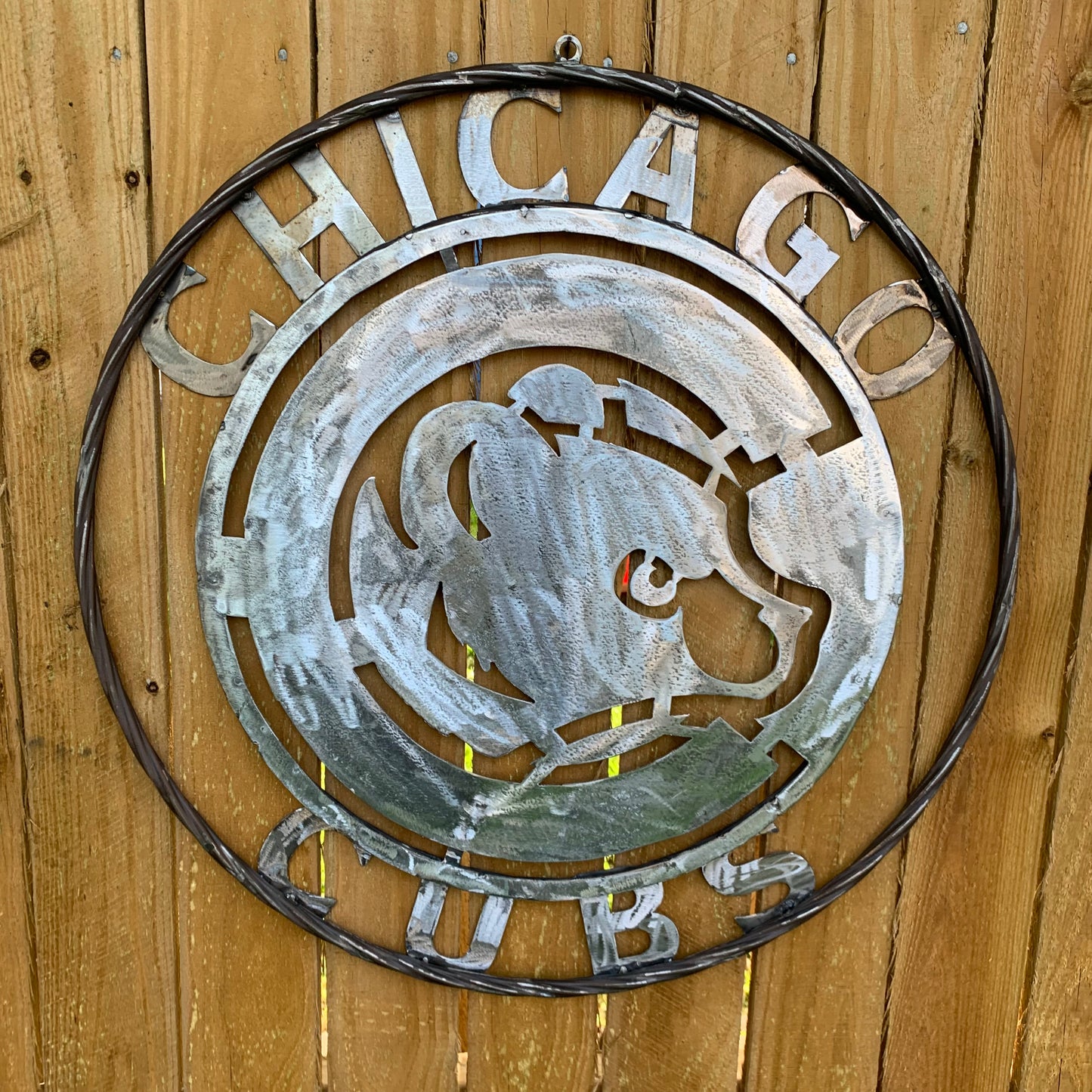 12", 18", 24", 32" CHICAGO CUBS CUSTOM RAW METAL VINTAGE CRAFT TEAM SPORTS SIGN HANDMADE