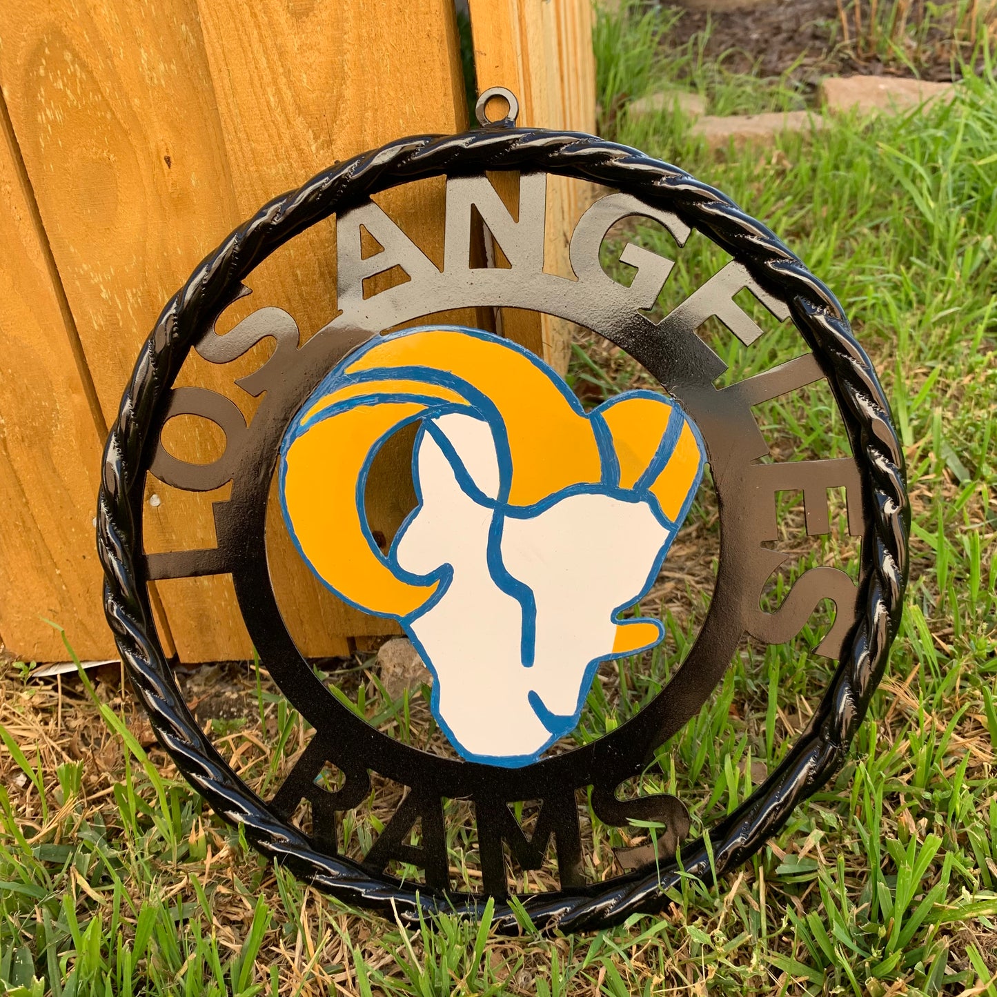12", 18", 24", 32" LOS ANGES RAMS METAL CUSTOM VINTAGE CRAFT WALL ART TEAM SIGN HANDMADE