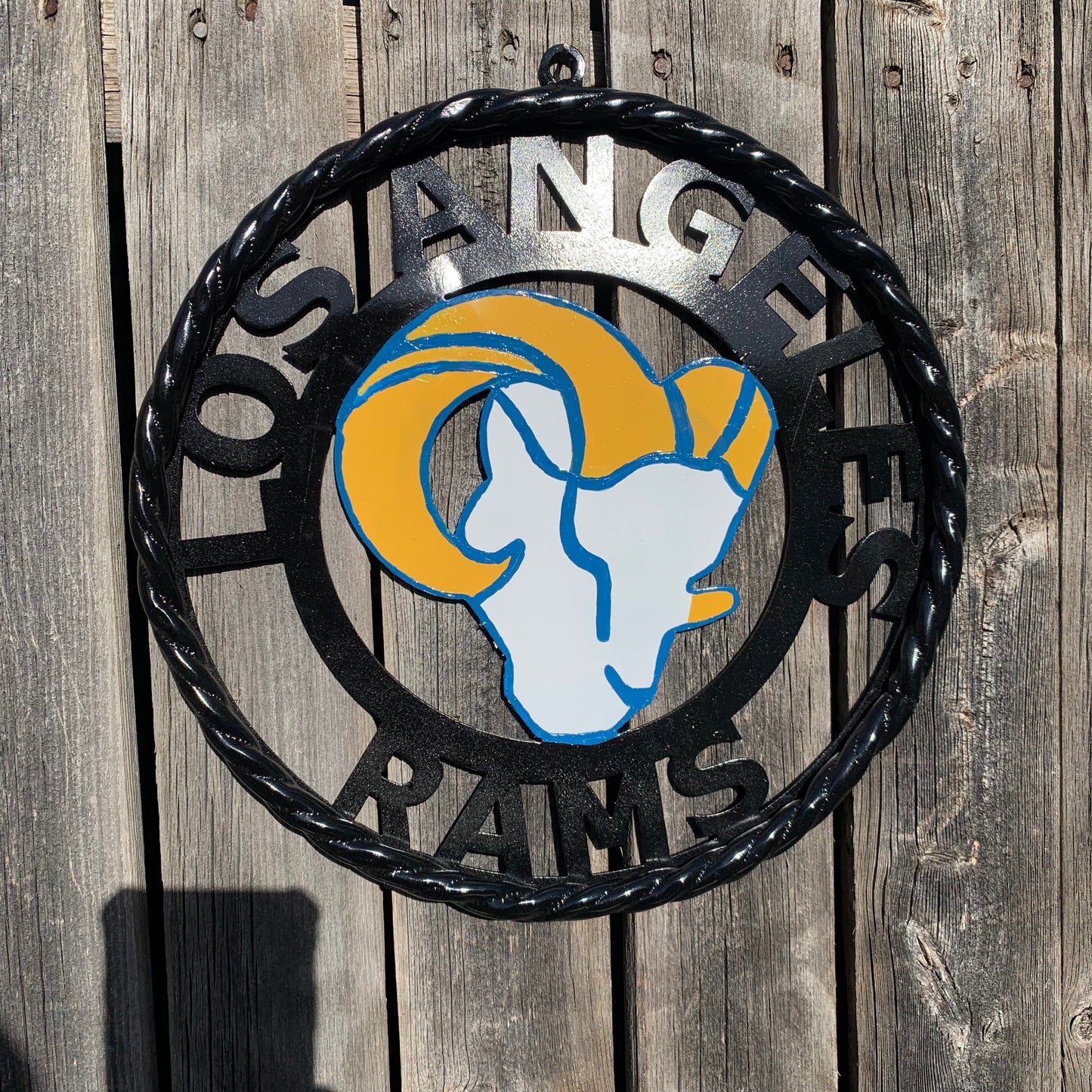 12", 18", 24", 32" LOS ANGES RAMS METAL CUSTOM VINTAGE CRAFT WALL ART TEAM SIGN HANDMADE