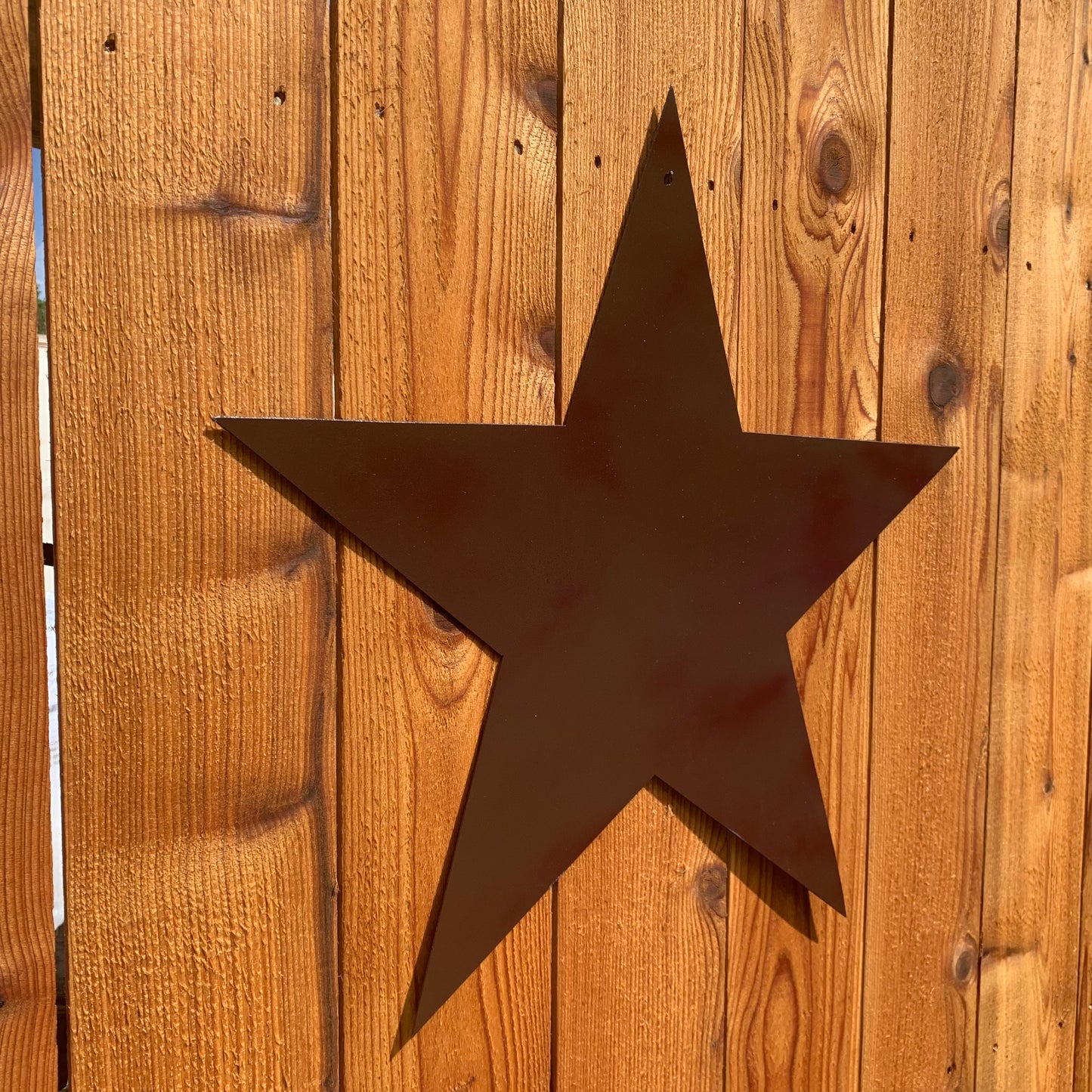2D FLAT STAR BARN PLAIN LASERCUT METAL BROWN STAR ART WESTERN HOME DECOR HANDMADE #EH12822