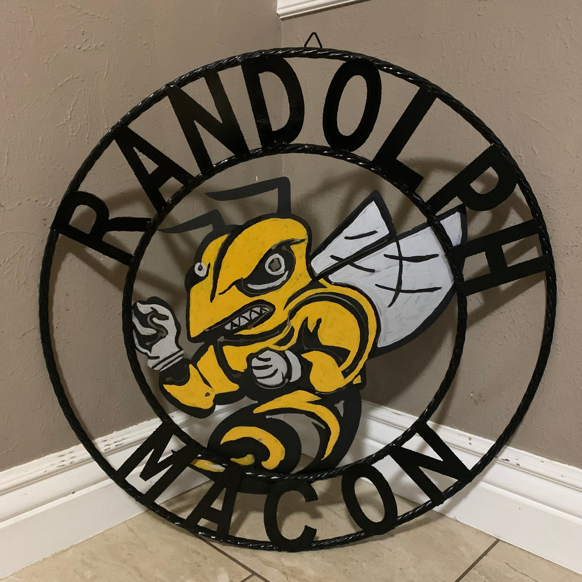 RANDOLPH MACON CUSTOM METAL VINTAGE CRAFT TEAM SIGN HANDMADE 12",18",24",32" SIZES