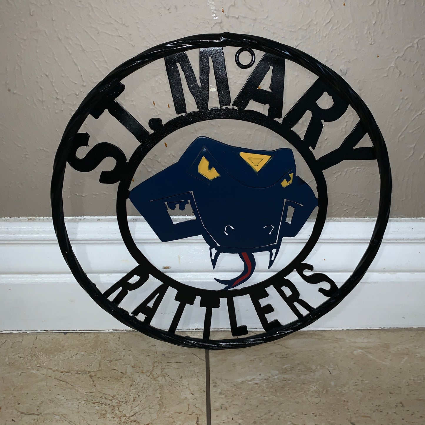St. MARY RATTLERS METAL CUSTOM VINTAGE CRAFT TEAM SIGN HANDMADE