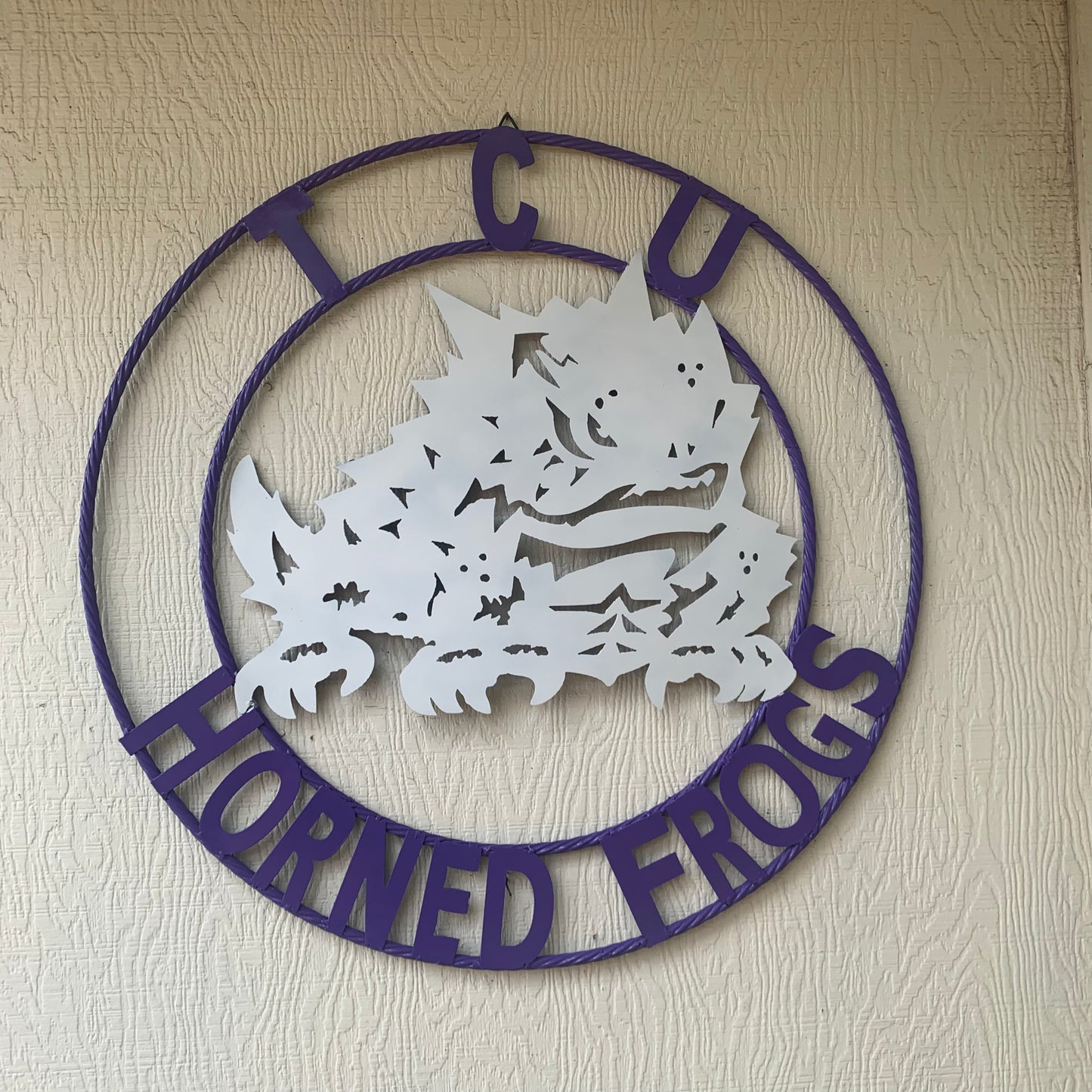 12",18",24",32",36" TCU HORNED FROGS CUSTOM METAL VINTAGE CRAFT TEAM SIGN HANDMADE