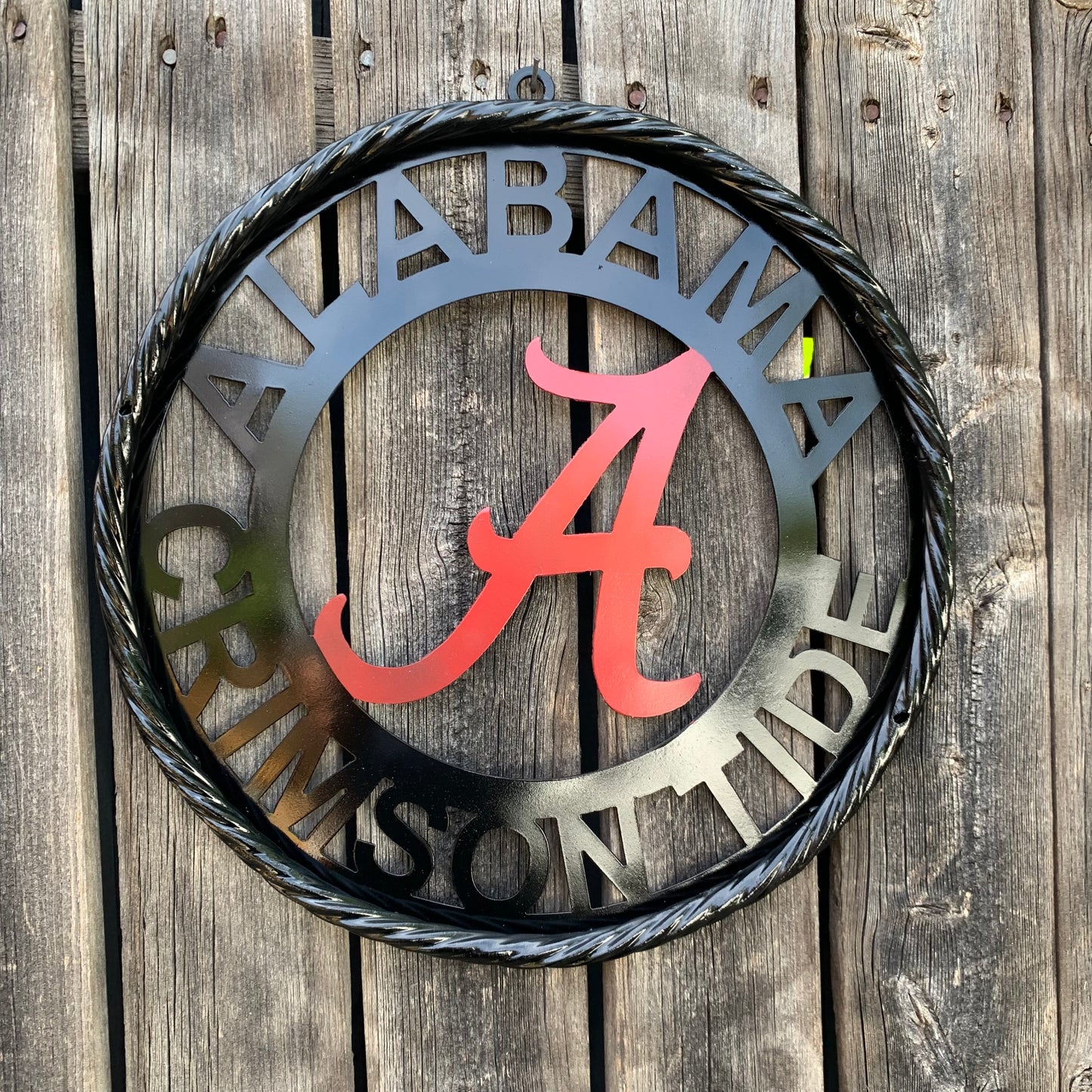 ALABAMA CRIMSON TIDE LASERCUT CUSTOM METAL VINTAGE CRAFT SIGN TEAM WESTERN HOME DECOR