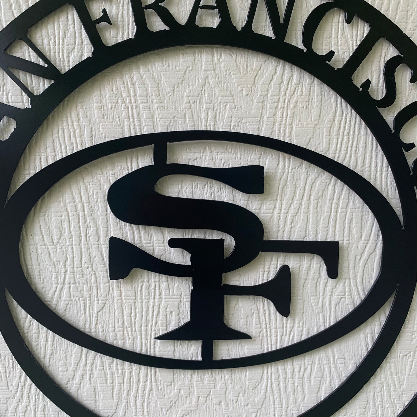 SAN FRANCISCO 49ERS METAL CUSTOM VINTAGE CRAFT TEAM SIGN RUSTIC BLACK HAND MADE IN USA 18",24",36",40",50"