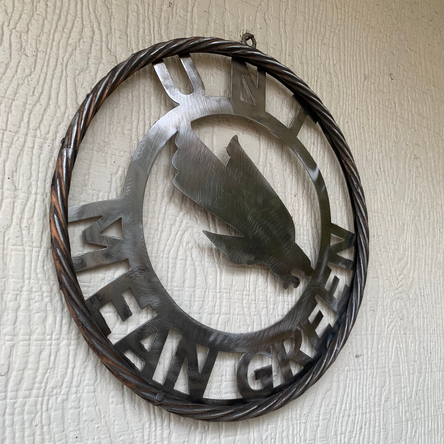 12", 18", 24", 32" UNT MEAN GREEN RAW METAL CUSTOM VINTAGE CRAFT WALL ART TEAM SIGN HANDMADE