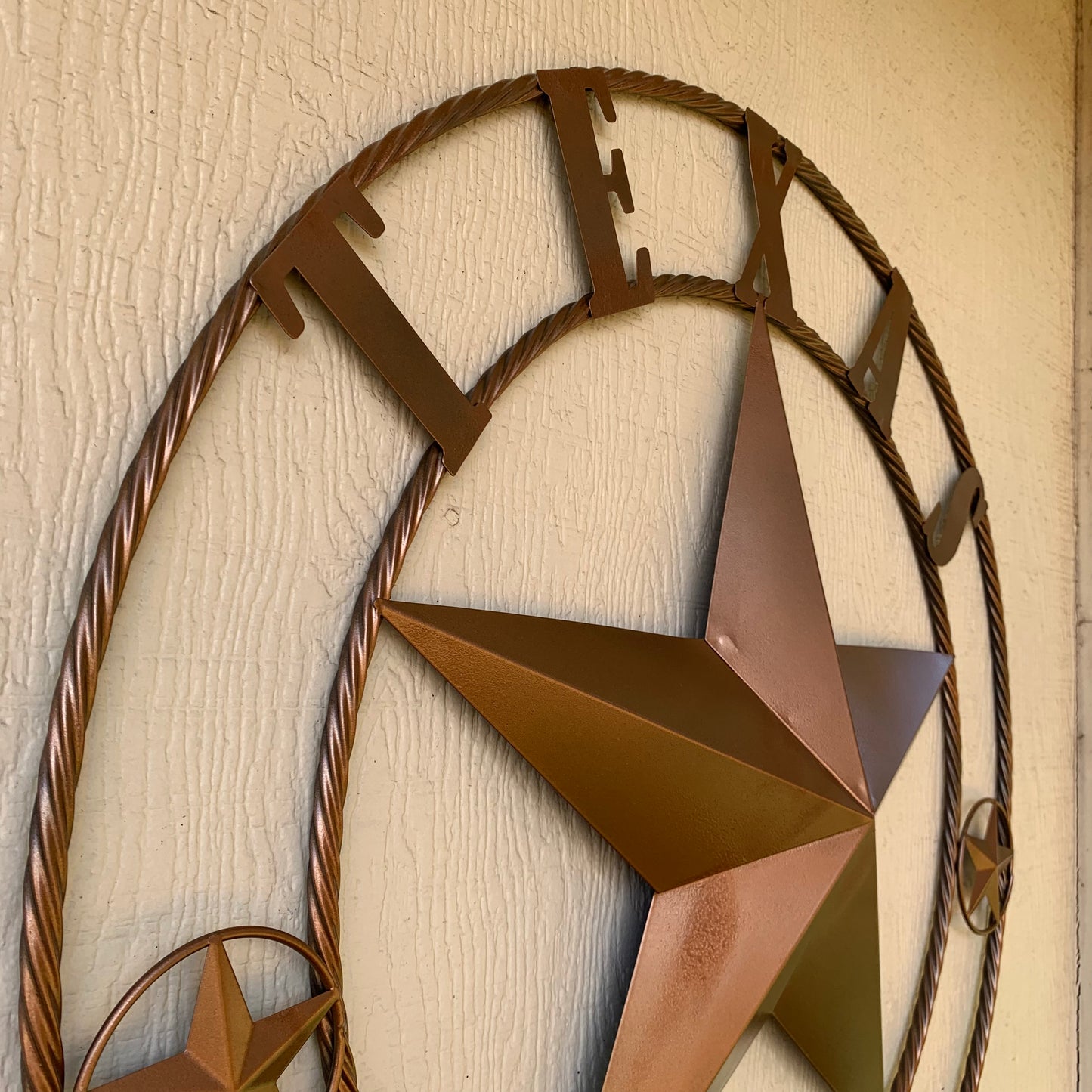 24", 32",36",40" TEXAS 1836 HAMMERED COPPER  BARN STAR METAL WALL WESTERN HOME DECOR HANDMADE NEW