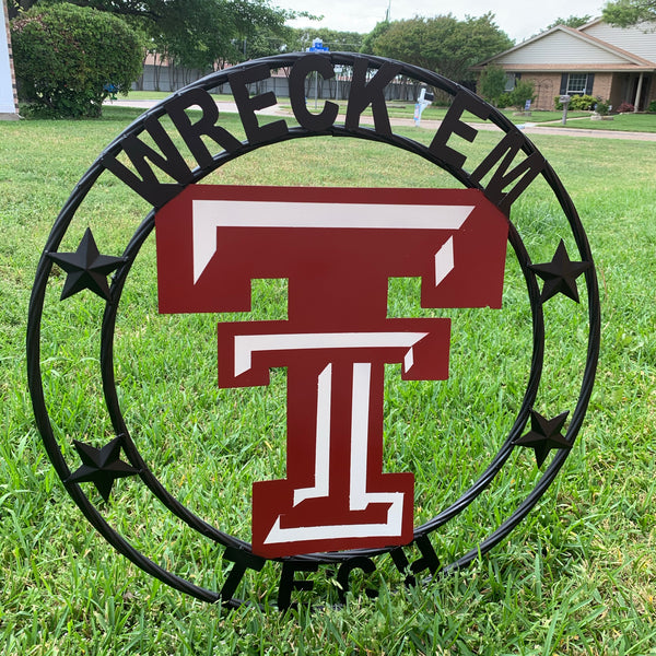 TEXAS TECH METAL COLLEGE WESTERN HOME DECOR WALL ART BRAND NEW