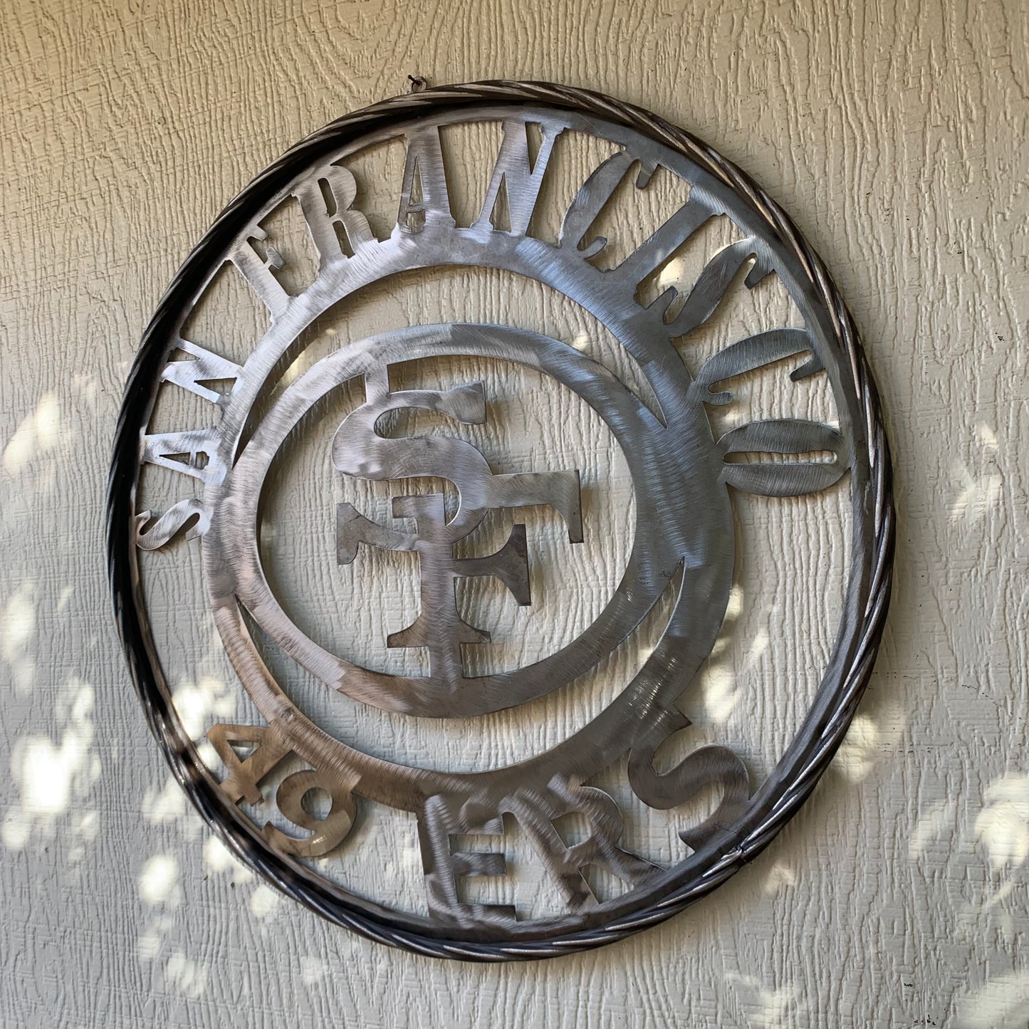 SAN FRANCISCO 49ERS METAL CUSTOM VINTAGE RAW METAL CRAFT TEAM SIGN HANDMADE 12",18",24",32",36",40",50"