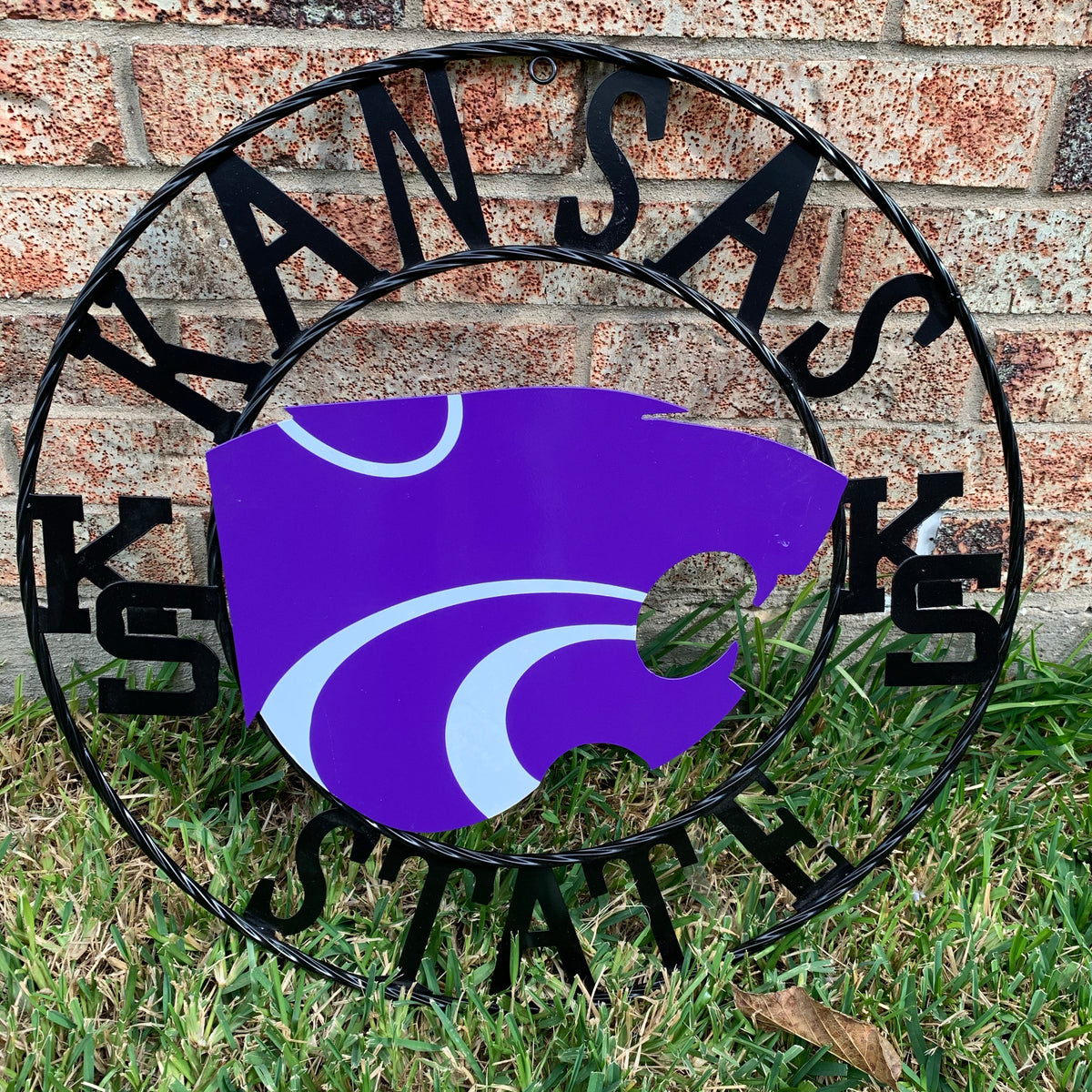 KANSAS STATE CUSTOM METAL VINTAGE CRAFT SIGN WALL ART TEAM SIGN HANDMADE #EH12127