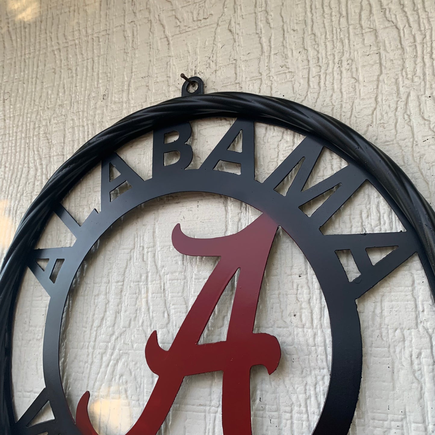 ALABAMA WELCOME RED & BLACK CUSTOM METAL VINTAGE SIGN TEAM HANDMADE
