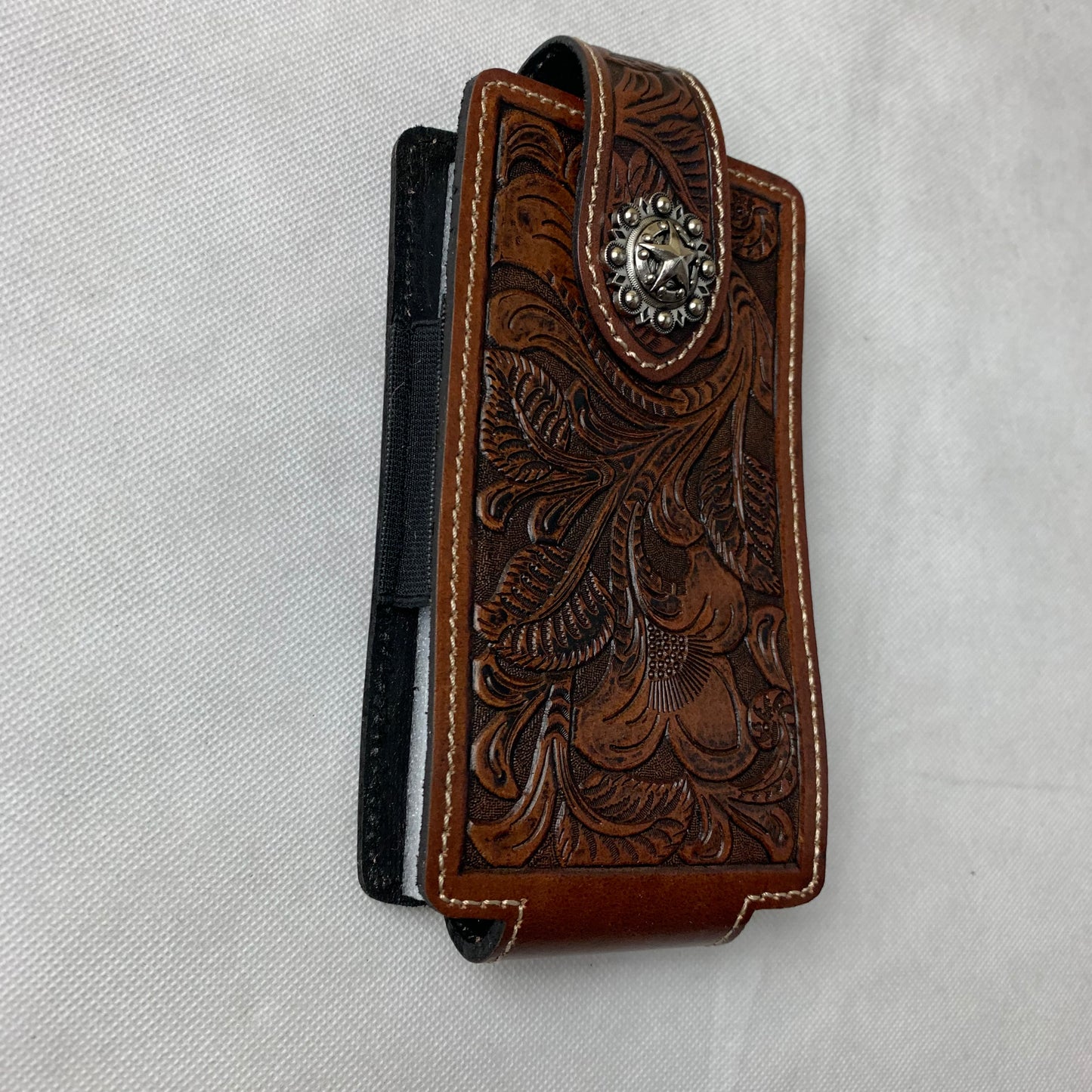 #WS341F 7" LONE STAR LEATHER HOLSTER COFEE BROWN LEATHER POUCH EXTRA LARGE  BELT LOOP HOLSTER CELL PHONE CASE UNIVERSAL OVERSIZE--FREE SHIPPING