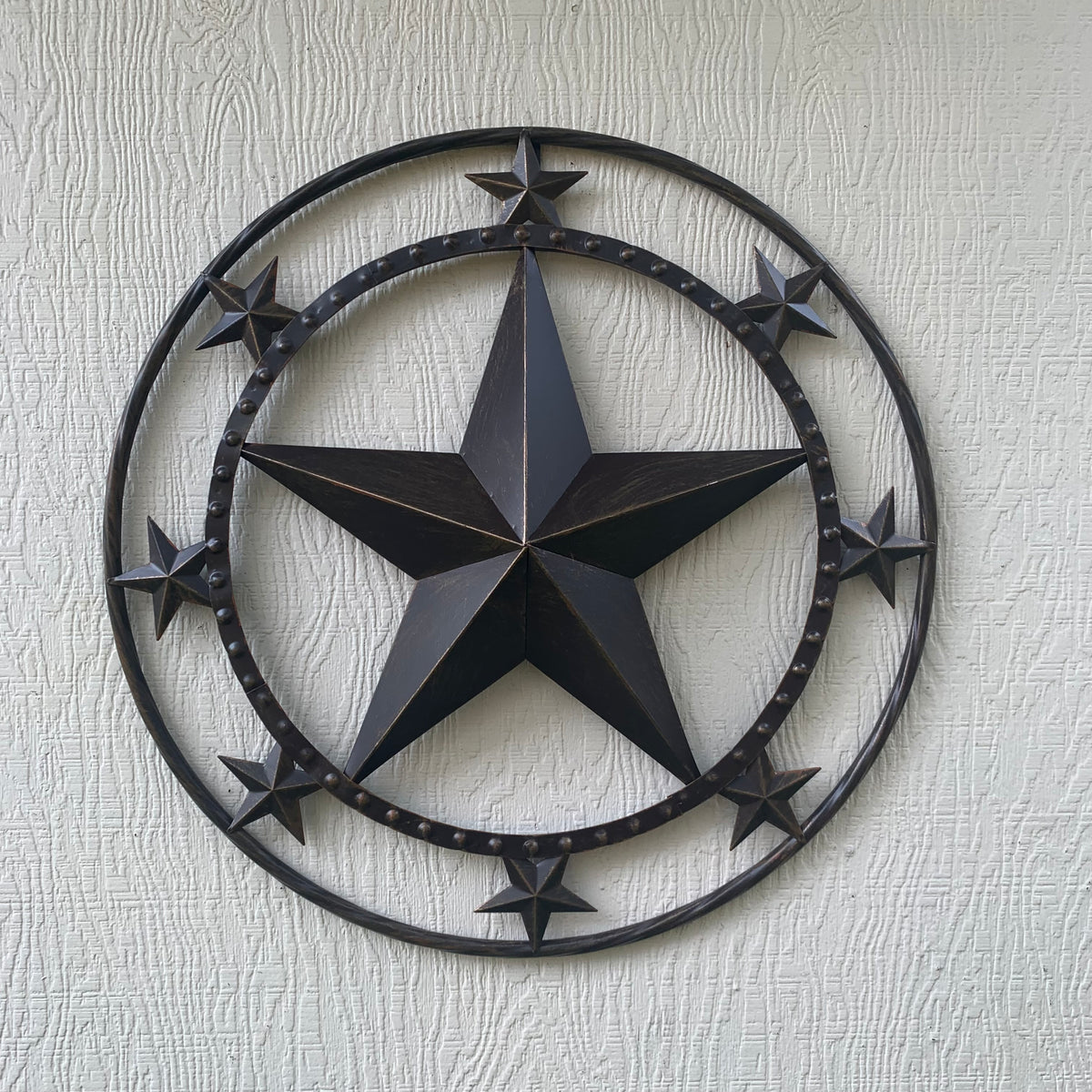 #SI_BC2109 MULTI STARS 24" BARN METAL STAR WESTERN HOME DECOR HANDMADE RUSTIC BRONZE NEW