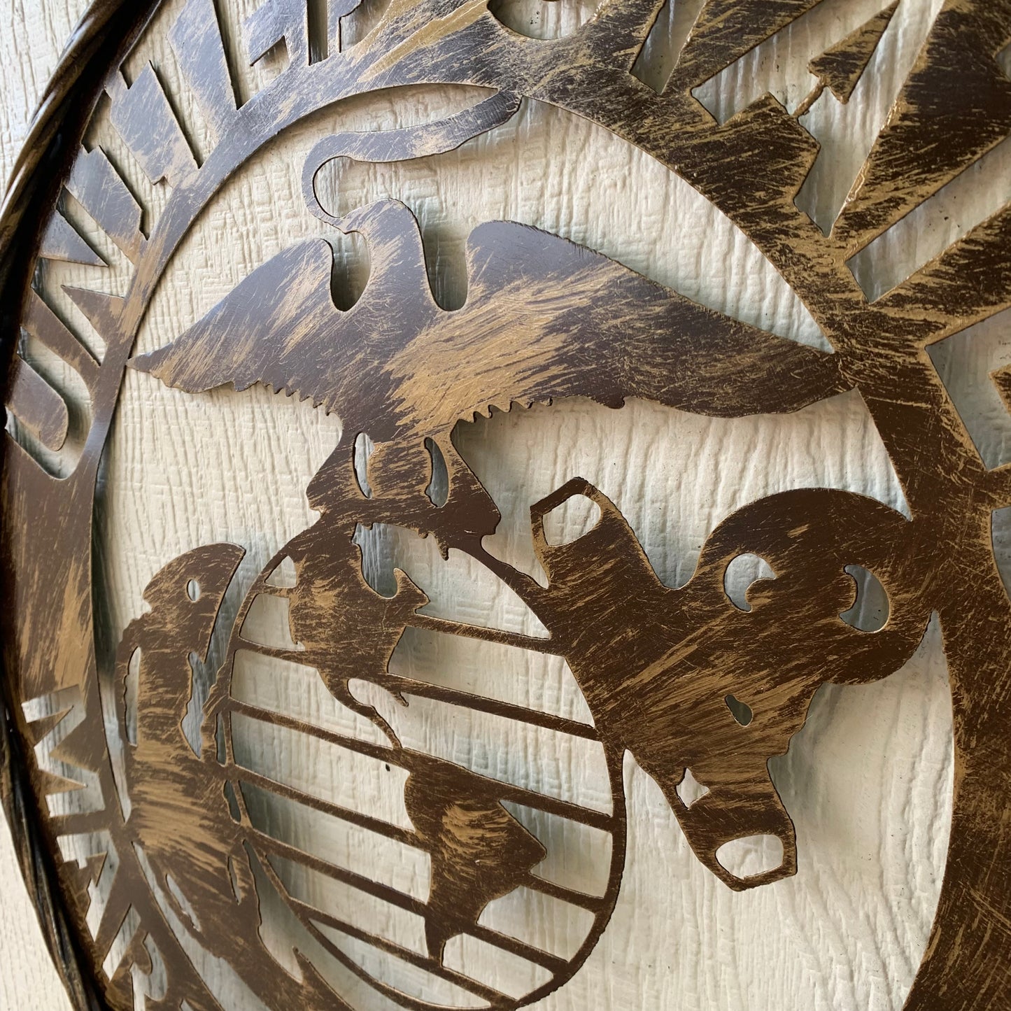 #EH10085 18",24",32" US MARINE CORPS MILITARY LASERCUT METAL PATRIOTIC WALL ART WESTERN HOME DECOR HANDMADE RUSTIC BRONZE COPPER