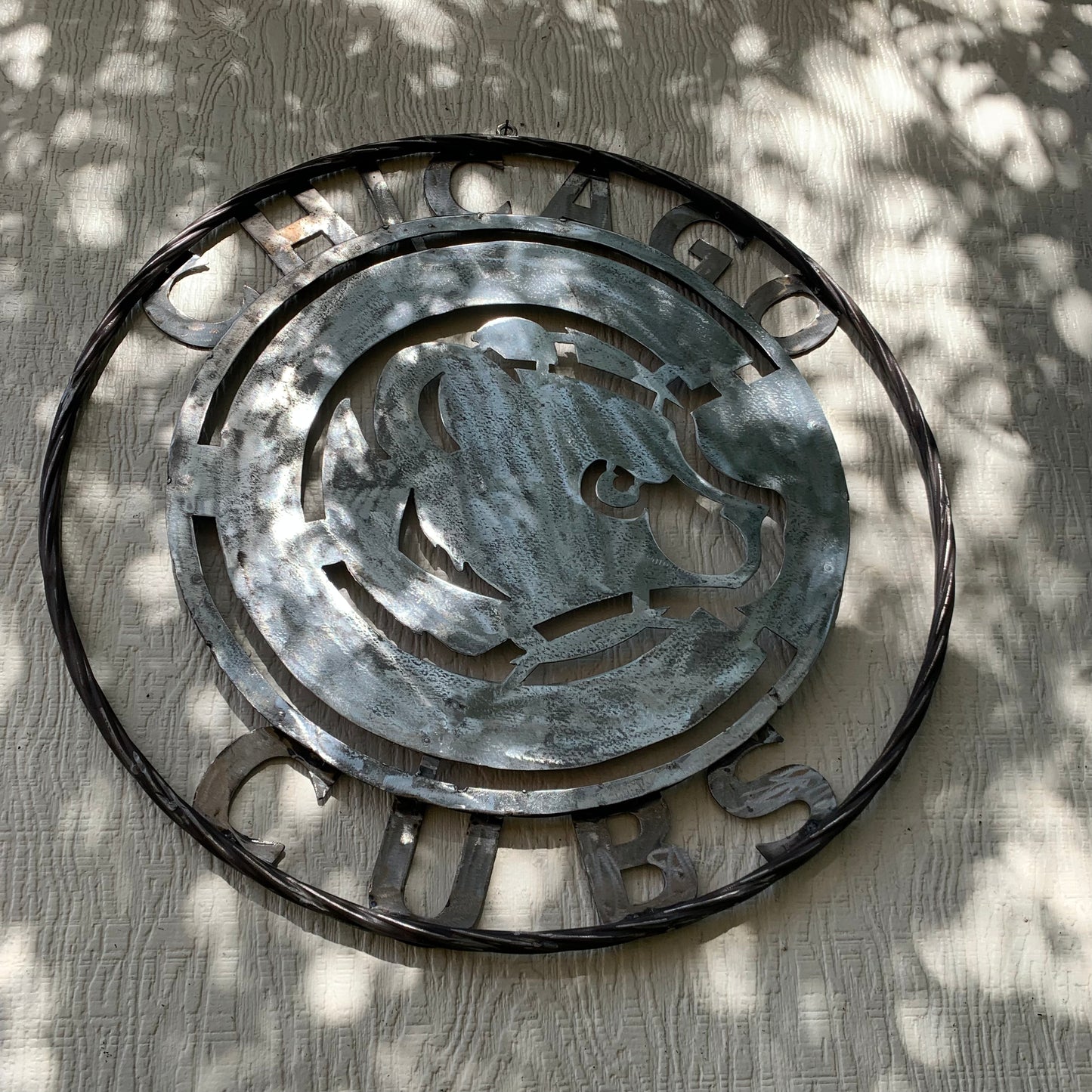 12", 18", 24", 32" CHICAGO CUBS CUSTOM RAW METAL VINTAGE CRAFT TEAM SPORTS SIGN HANDMADE