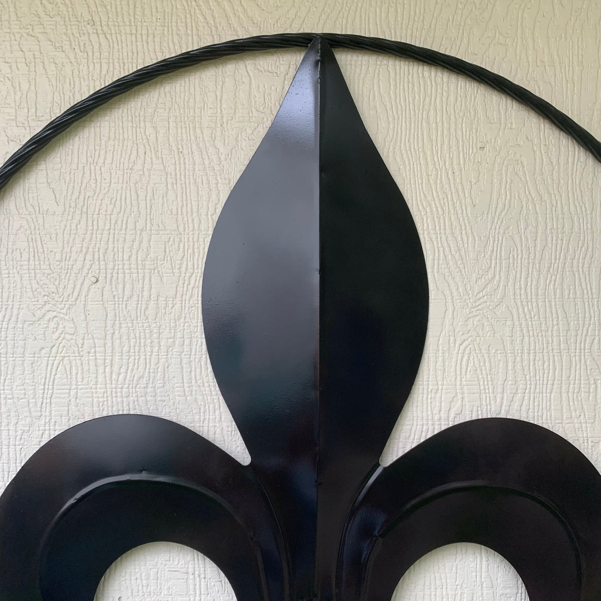 24", 36" GLOSS BLACK FLEUR DE LIS METAL WALL ART SIGN WESTERN HOME DECOR HANDMADE NEW #EH10645