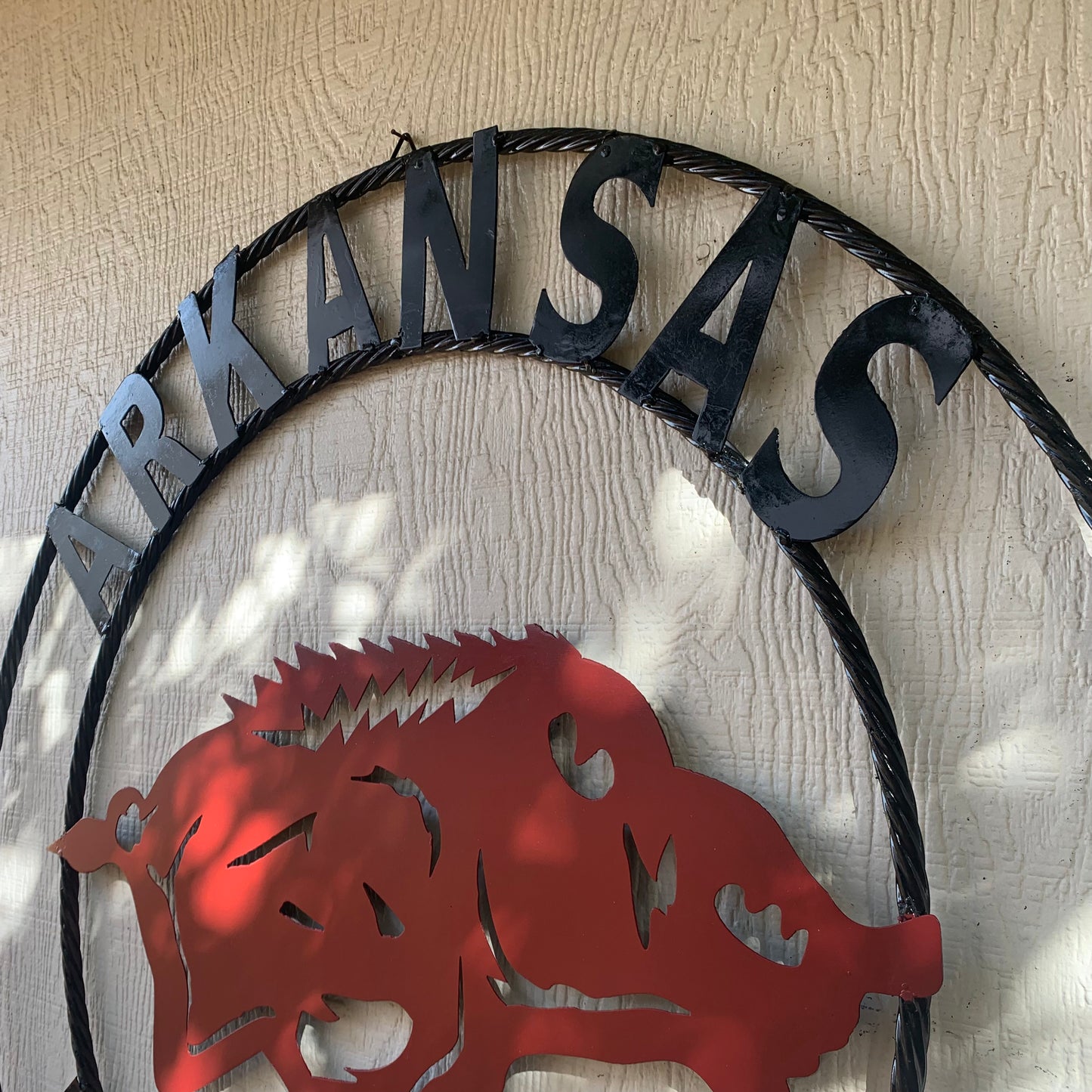 ARKANSAS RAZORBACKS CUSTOM METAL VINTAGE CRAFT SIGN TEAM WALL ART WESTERN HOME DECOR HANDAMADE