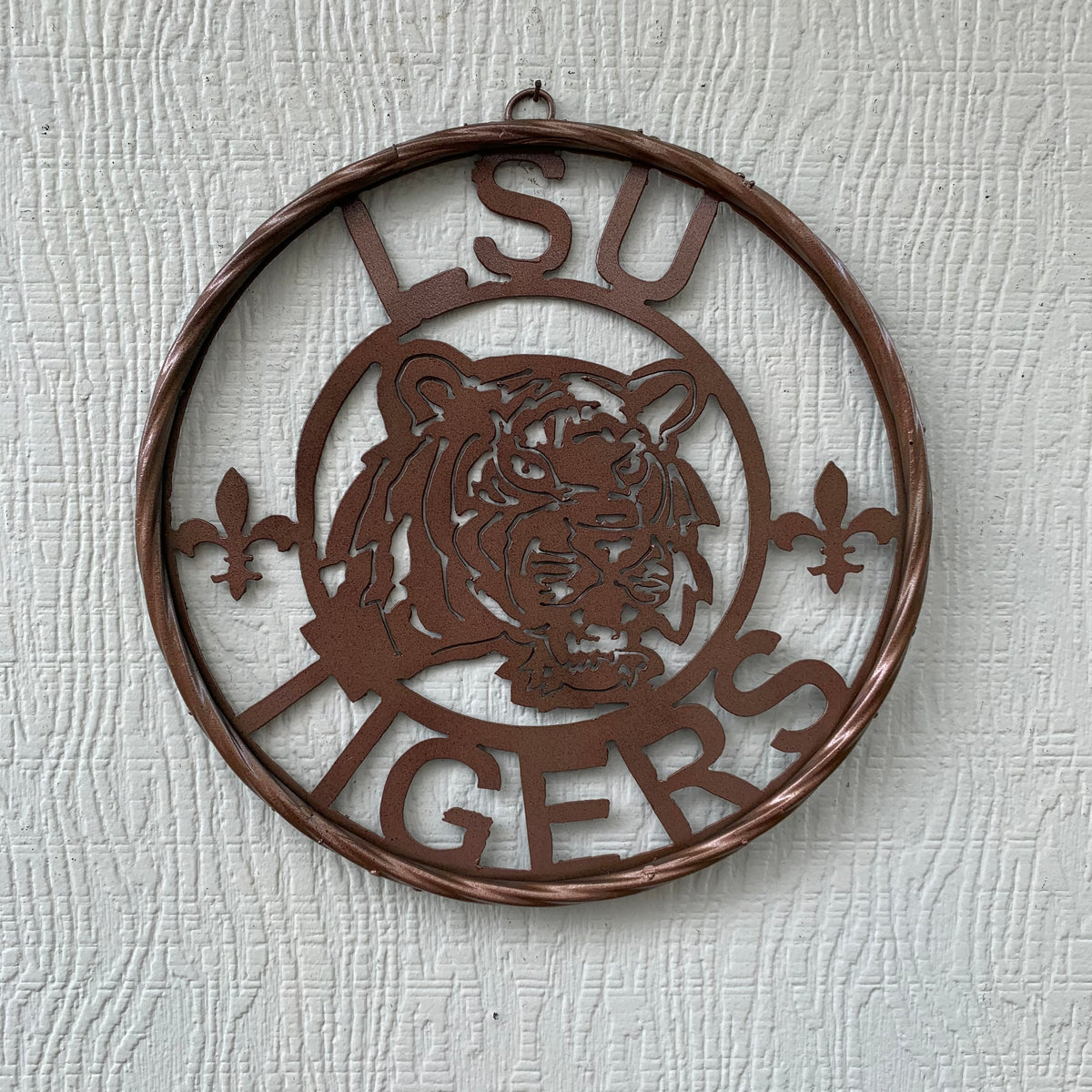 12" LSU TIGERS CUSTOM METAL VINTAGE CRAFT WESTERN HOME DECOR NEW