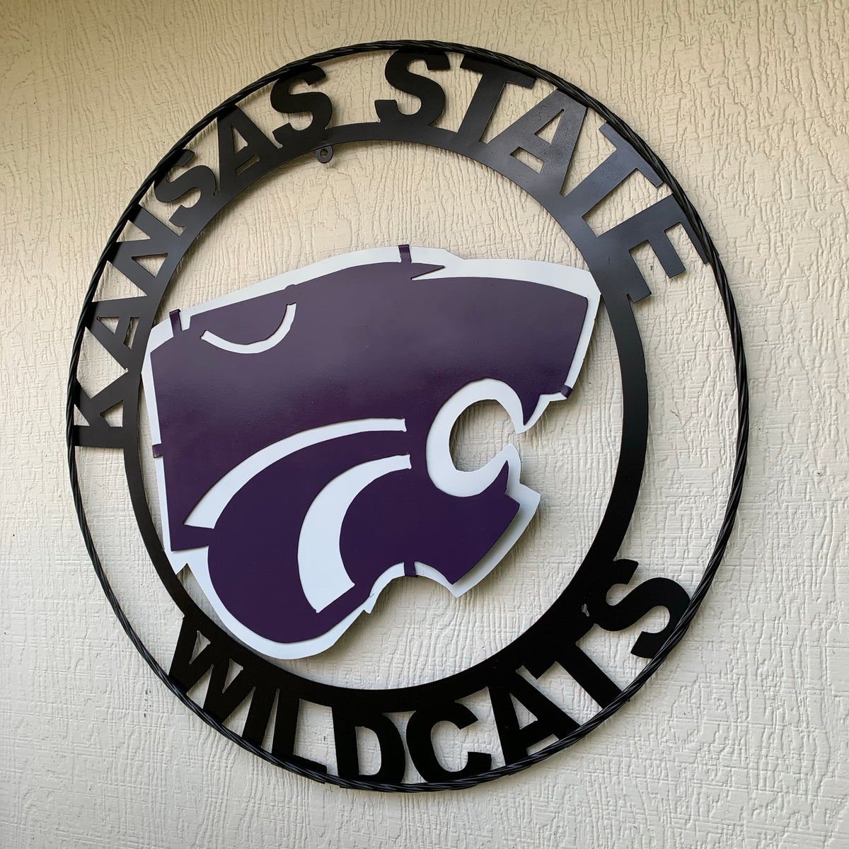 12", 18", 24", 32" KANSAS STATE WILDCATS  YMETAL CUSTOM VINTAGE CRAFT WALL ART TEAM SIGN HANDMADE