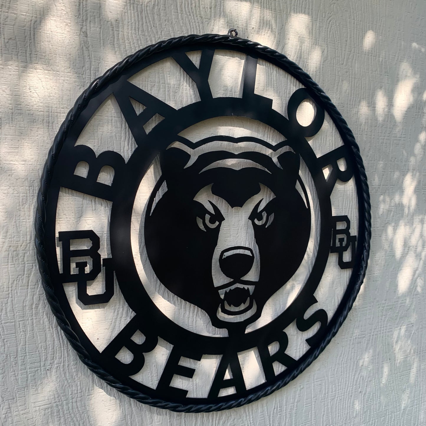 12", 18", 24", 32" BAYLOR BEARS ALL BLACK CUSTOM METAL VINTAGE TEAM SIGN WALL ART WESTERN HOME DECOR