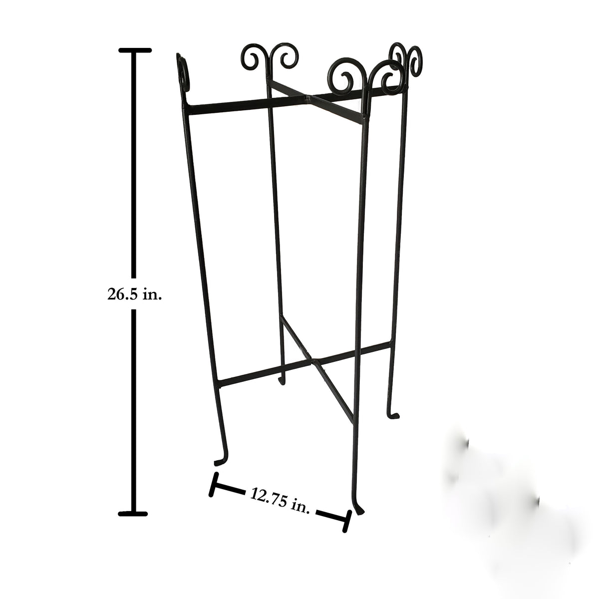 IH_6560 16" IRON STAND ROUND METAL TUB STAND WESTERN HOME DECOR NEW