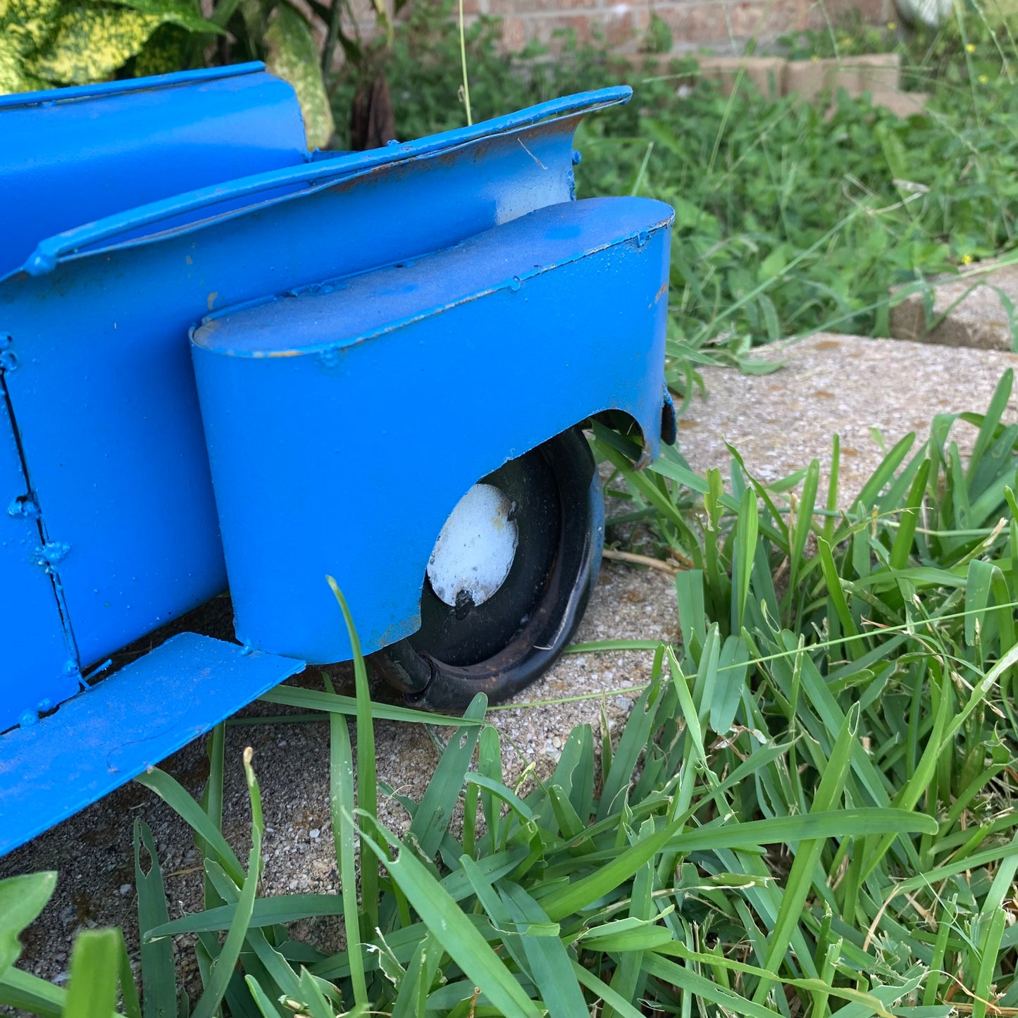 PICKUP TRUCK 20" METAL ART FIGURINE OUTDOOR & INDOOR GARDEN WESTERN HOME DECOR HANDMADE NEW: 20"L x 10"W x 12" H