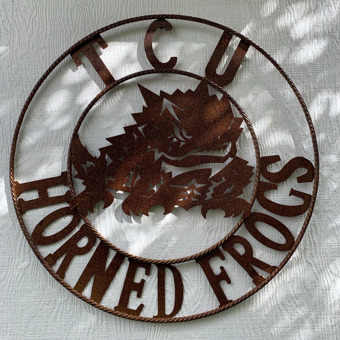 12", 18", 24", 32" TCU HORNED FROGS CUSTOM VINTAGE CRAFT METAL TEAM SIGN HANDMADE