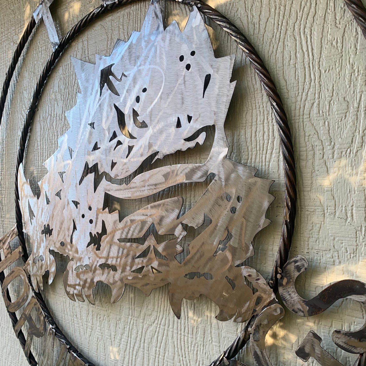 18",24",32" TCU HORNED FROGS RAW METAL CUSTOM VINTAGE CRAFT TEAM SIGN HANDMADE