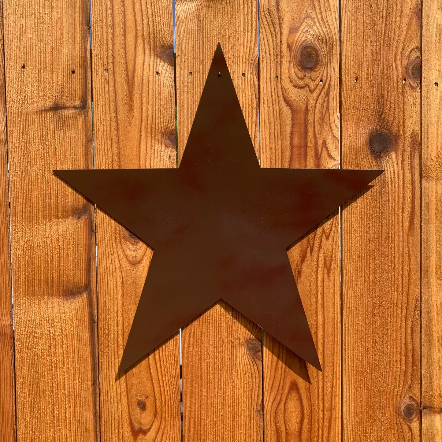 2D FLAT STAR BARN PLAIN LASERCUT METAL BROWN STAR ART WESTERN HOME DECOR HANDMADE #EH12822