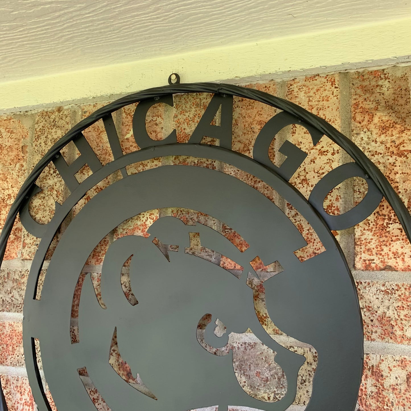 12", 18", 24", 32" CHICAGO CUBS CUSTOM BLACK & RAW METAL VINTAGE CRAFT TEAM SPORTS SIGN HANDMADE