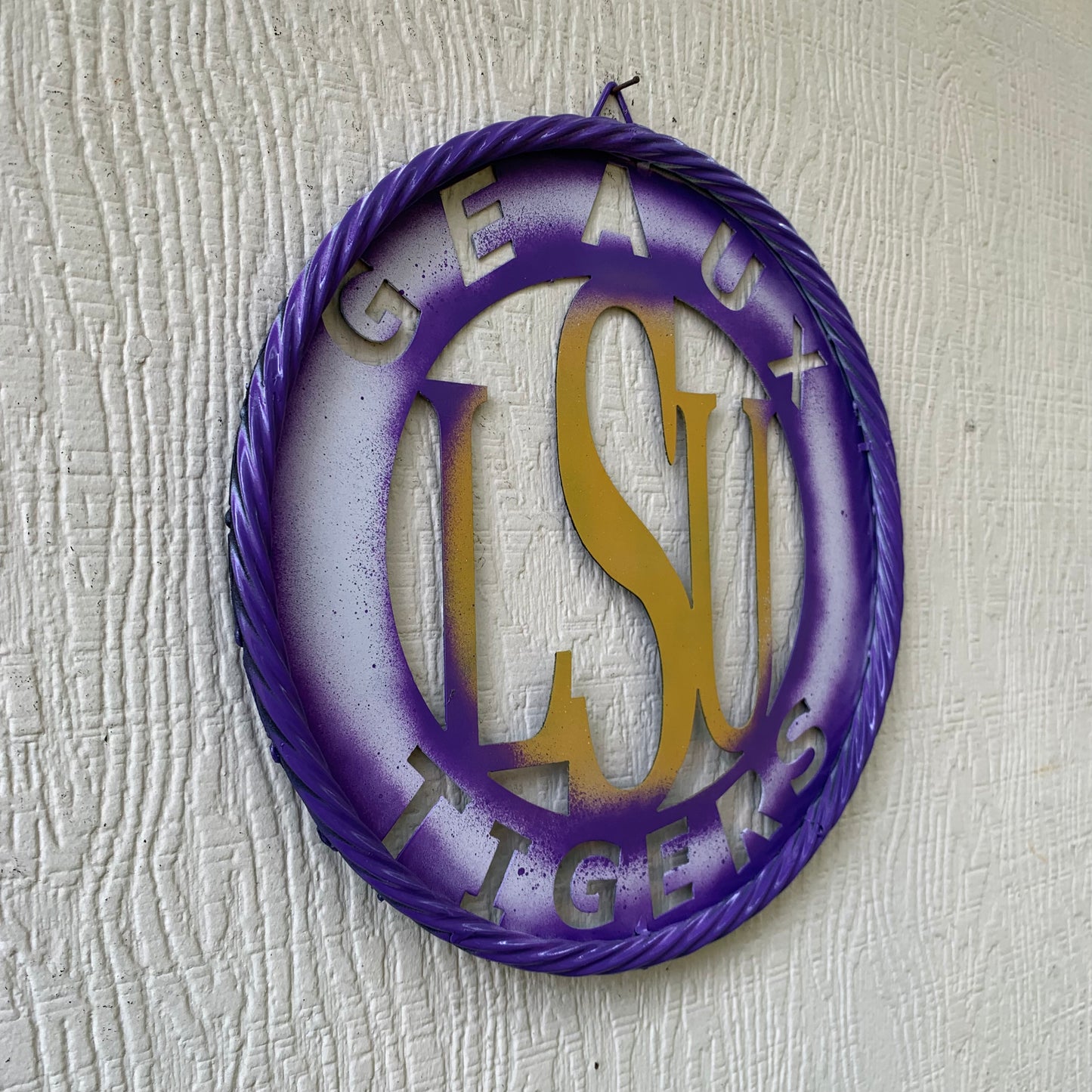 12",18",24",32" LSU GEAUX TIGERS CUSTOM METAL VINTAGE CRAFT SIGN TEAM WALL ART WESTERN HOME DECOR