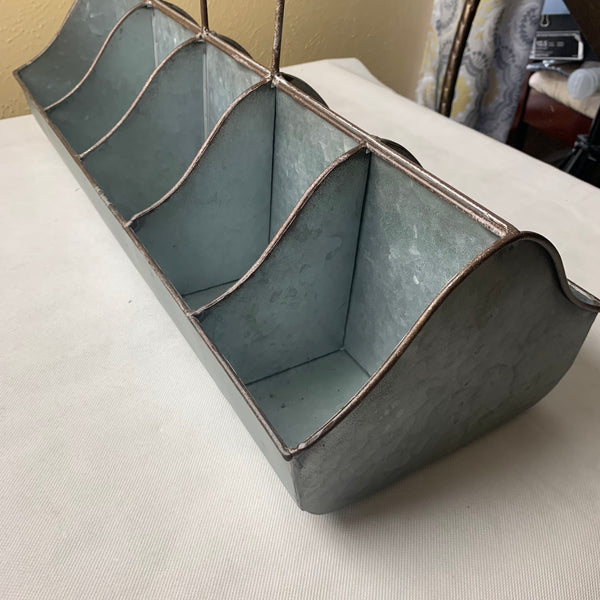 20" CADDY METAL UTENSILS, TOOLS, STORAGE BUCKET WESTERN HOME DECOR NEW