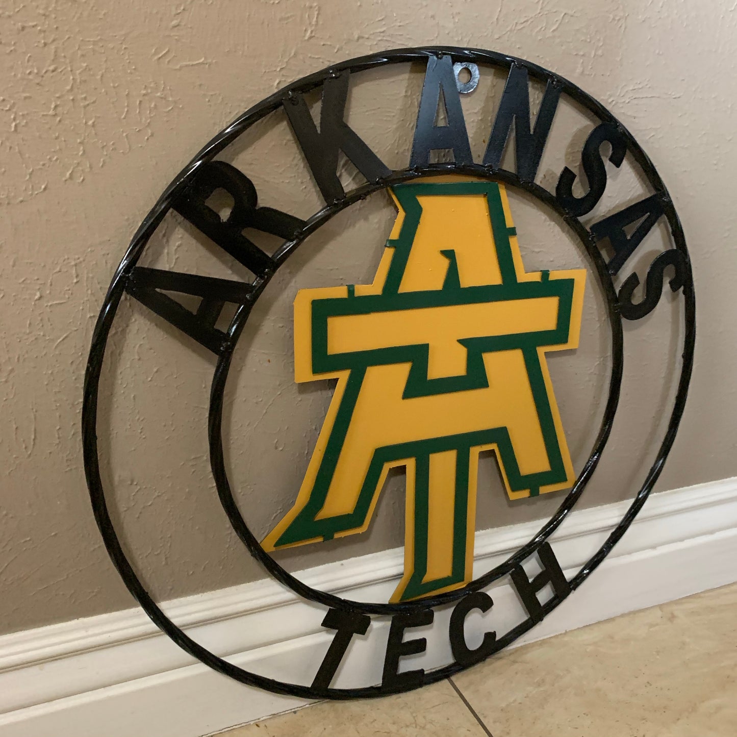 ARKANSAS TECH CUSTOM METAL VINTAGE CRAFT SIGN TEAM WESTERN HOME DECOR HANDMADE