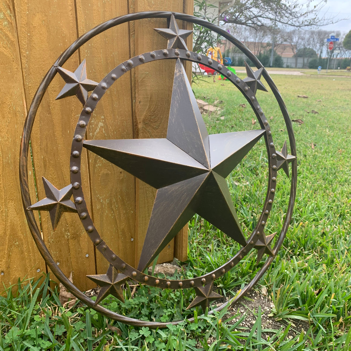 #SI_BC2109 MULTI STARS 24" BARN METAL STAR WESTERN HOME DECOR HANDMADE RUSTIC BRONZE NEW