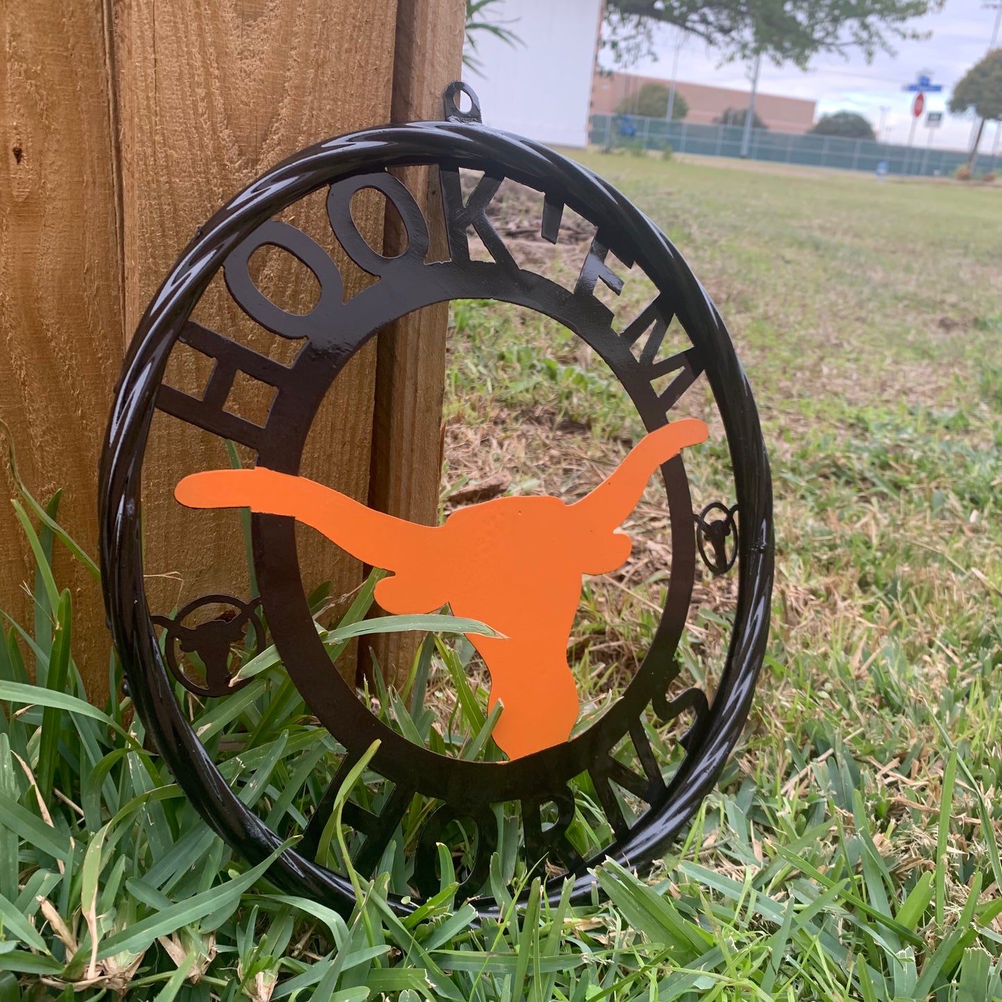 HOOKEM HORNS TEXAS LONGHORNS HOOK EM METAL CUSTOM VINTAGE CRAFT WALL ART TEAM SIGN HANDMADE