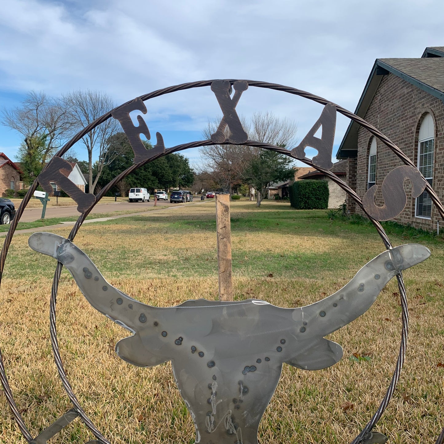 50" TEXAS LONGHORNS LARGE CUSTOM RAW METAL VINTAGE CRAFT SIGN TEAM ART UNPAINTED WESTERN HOME DECOR HANDMADE STEEL #EH12570