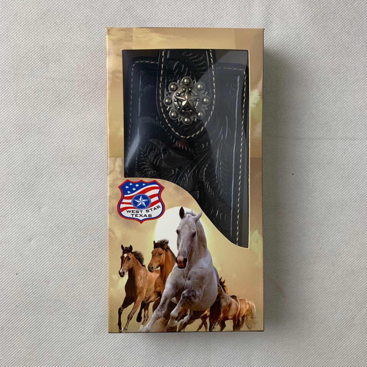 #WS341F 7" LONE STAR BLACK LEATHER HOLSTER POUCH EXTRA LARGE  BELT LOOP CELL PHONE CASE UNIVERSAL OVERSIZE--FREE SHIPPING