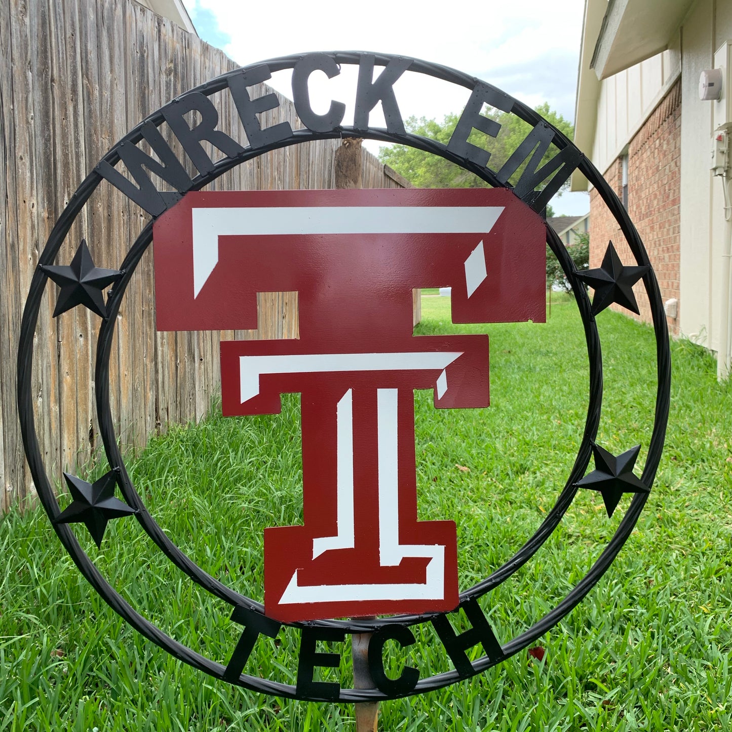 WRECKEM TEXAS TECH CUSTOM VINTAGE CRAFT METAL TEAM SIGN