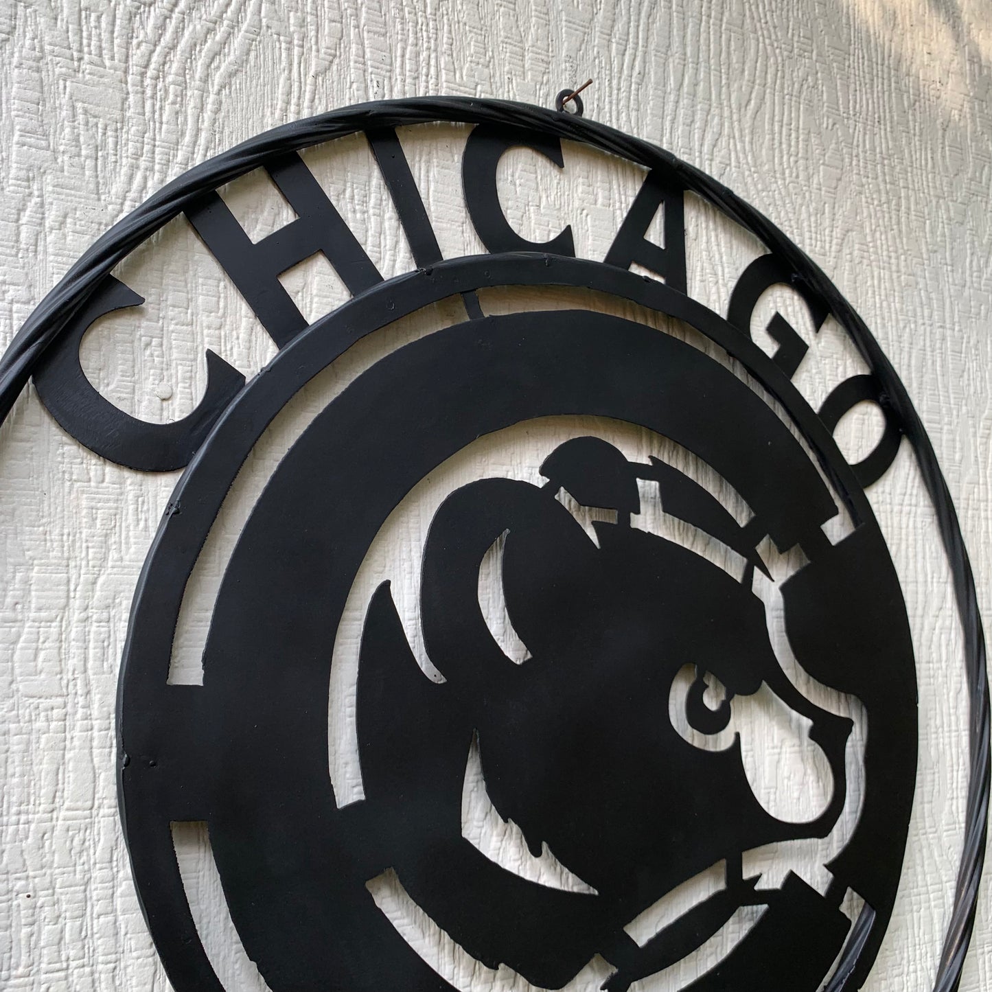 12", 18", 24", 32" CHICAGO CUBS CUSTOM BLACK & RAW METAL VINTAGE CRAFT TEAM SPORTS SIGN HANDMADE