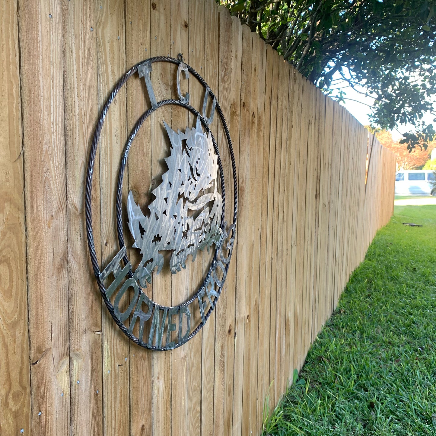 18",24",32" TCU HORNED FROGS RAW METAL CUSTOM VINTAGE CRAFT TEAM SIGN HANDMADE