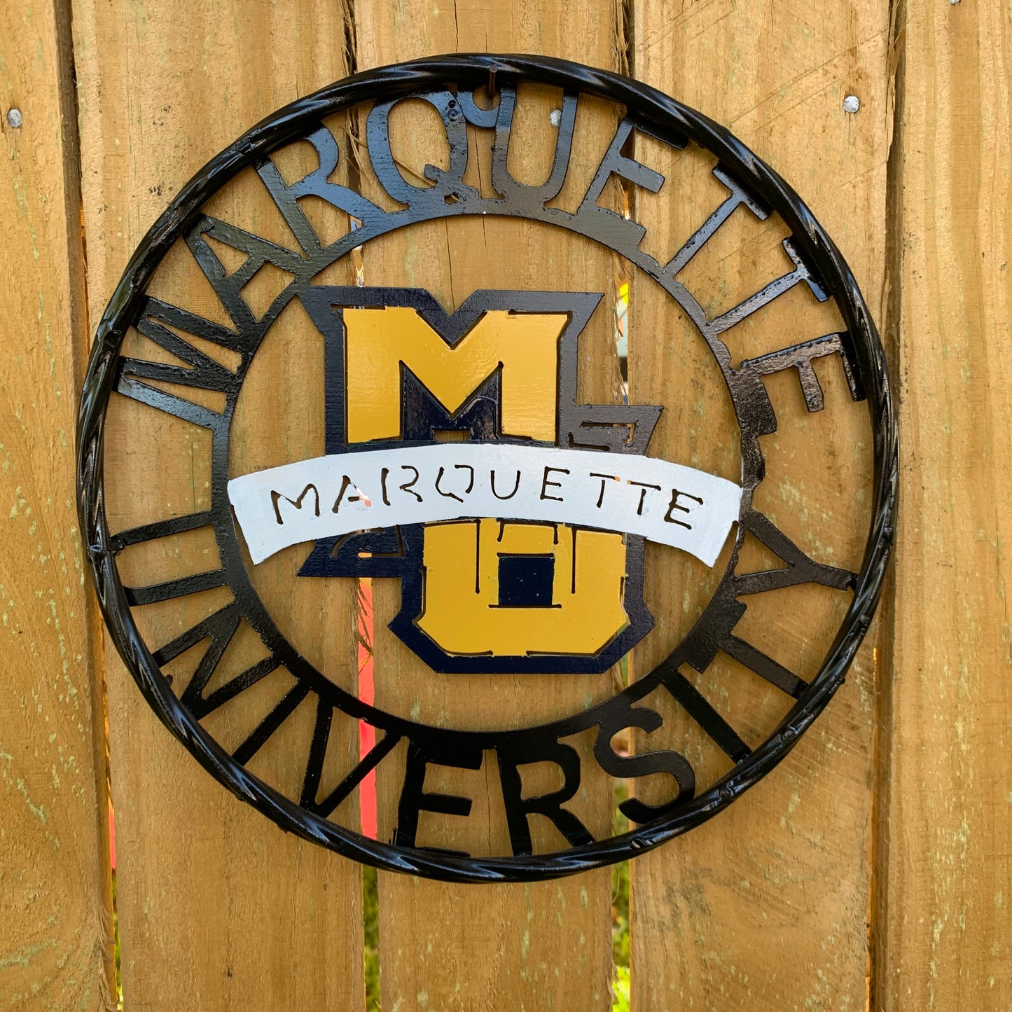 12",18",24" MARQUETTE METAL CUSTOM VINTAGE CRAFT WALL ART TEAM SIGN HANDMADE