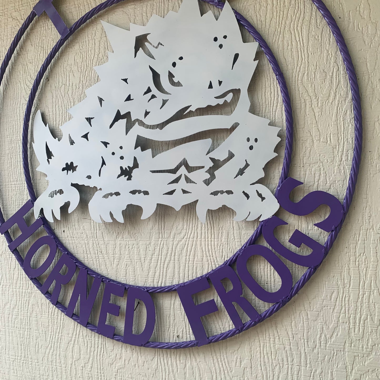 12",18",24",32",36" TCU HORNED FROGS CUSTOM METAL VINTAGE CRAFT TEAM SIGN HANDMADE
