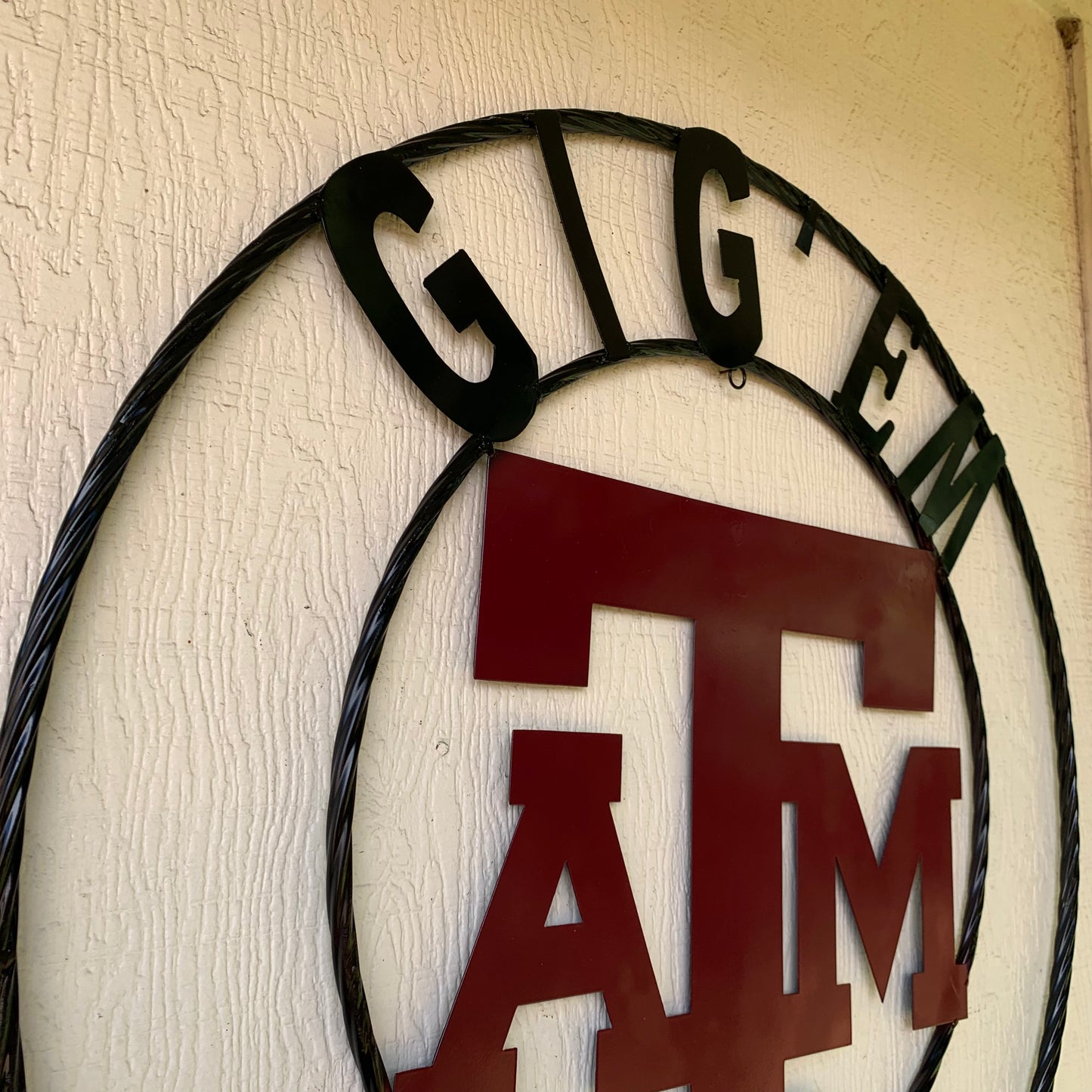 GIGEM AGGIES CUSTOM METAL VINTAGE CRAFT SIGN TEAM WESTERN HOME DECOR HANDMADE
