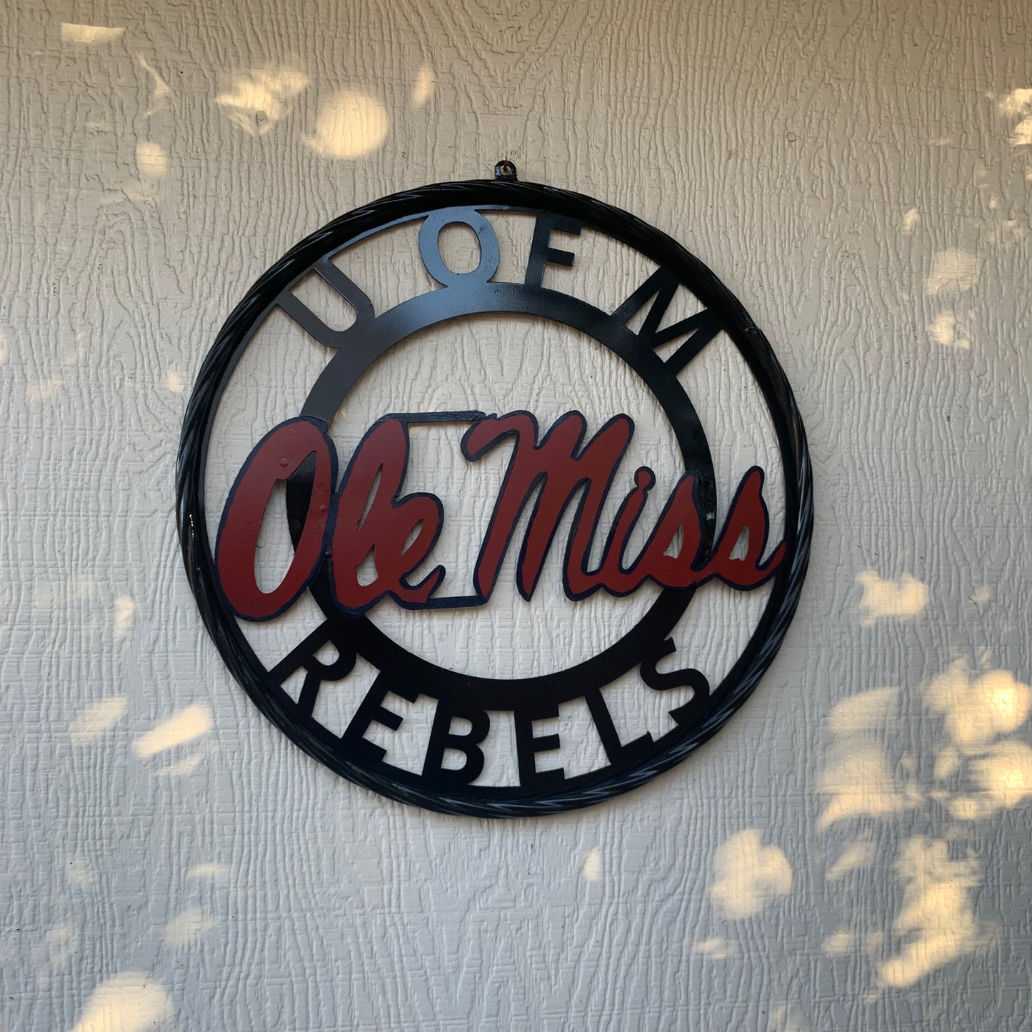 OLE MISS REBELS MISSISSIPPI CUSTOM METAL VINTAGE CRAFT TEAM SIGN WESTERN HOME DECOR HANDMADE