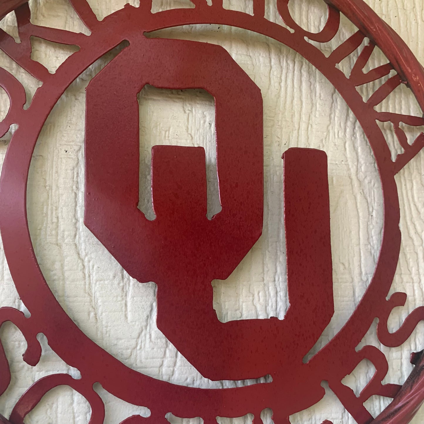 OU OKLAHOMA SOONERS RUSTIC RED METAL CUSTOM VINTAGE CRAFT WALL ART TEAM SIGN HANDMADE 12", 18", 24", 32"
